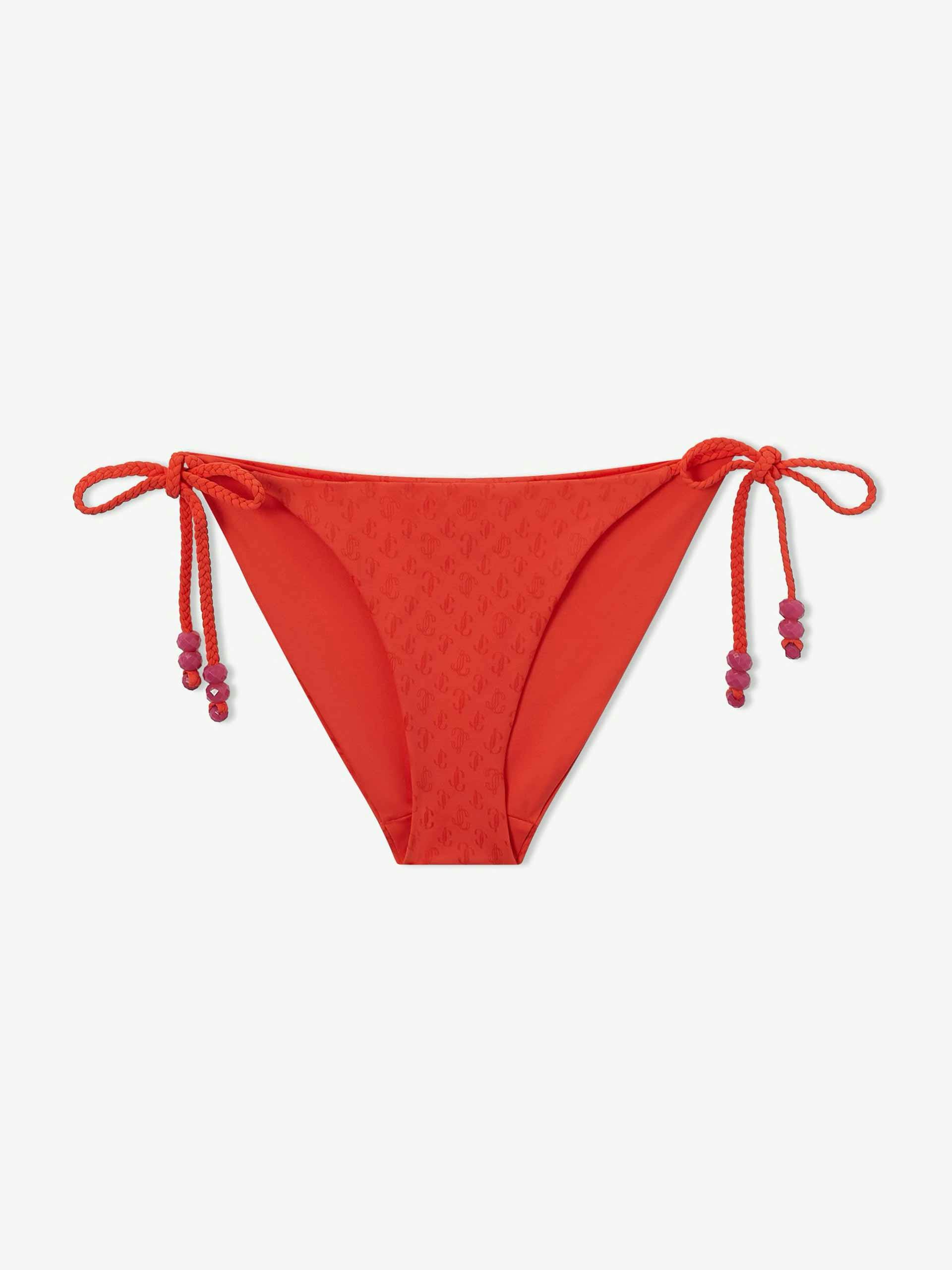Red JC monogram bikini bottoms