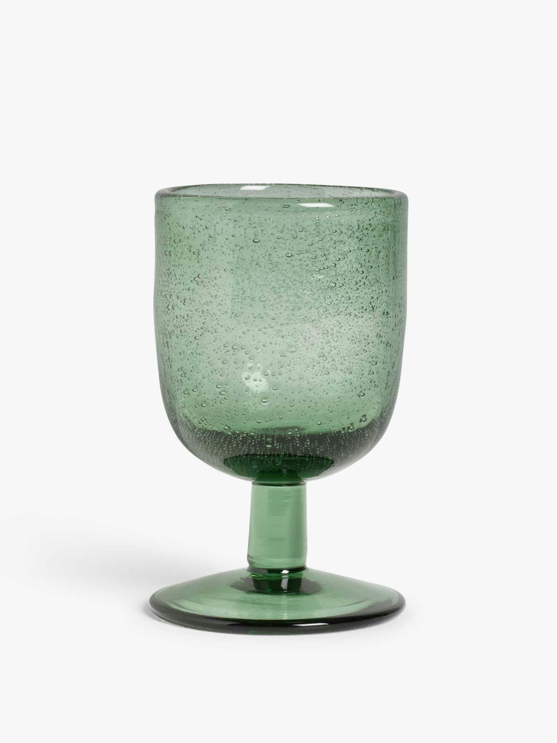 Green wine glass