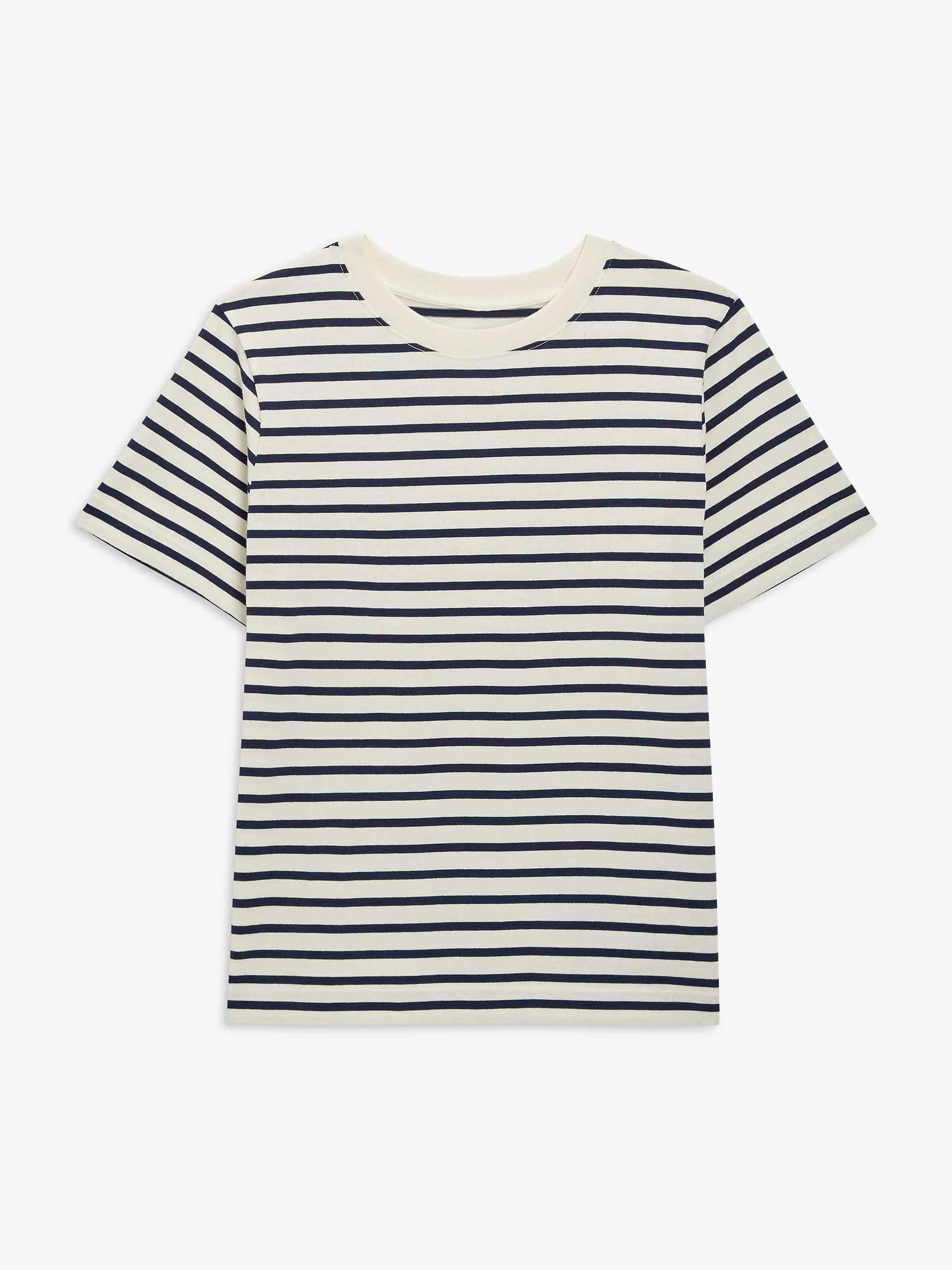 Navy and white striped t-shirt