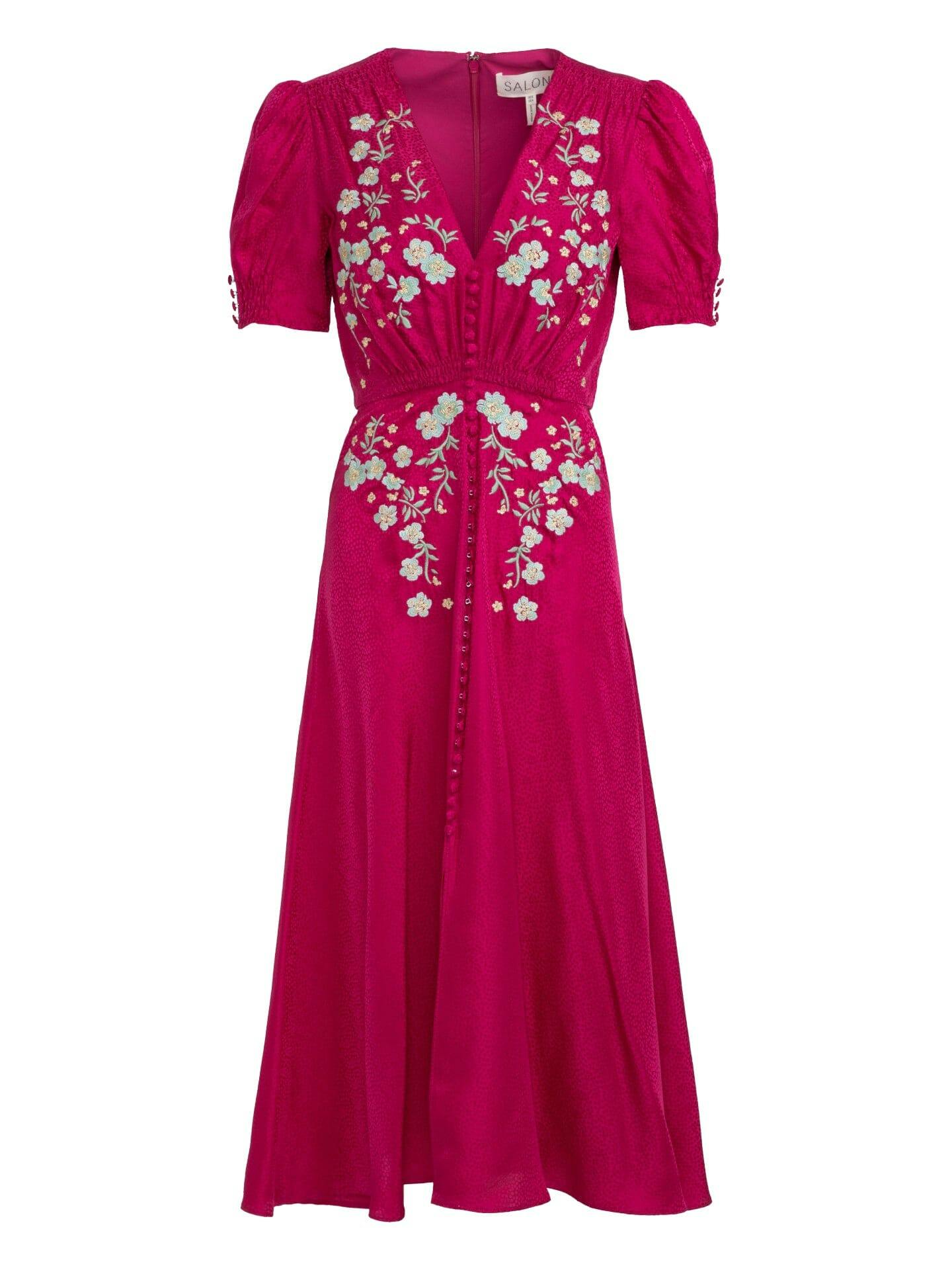 Pink embroidered Lea dress