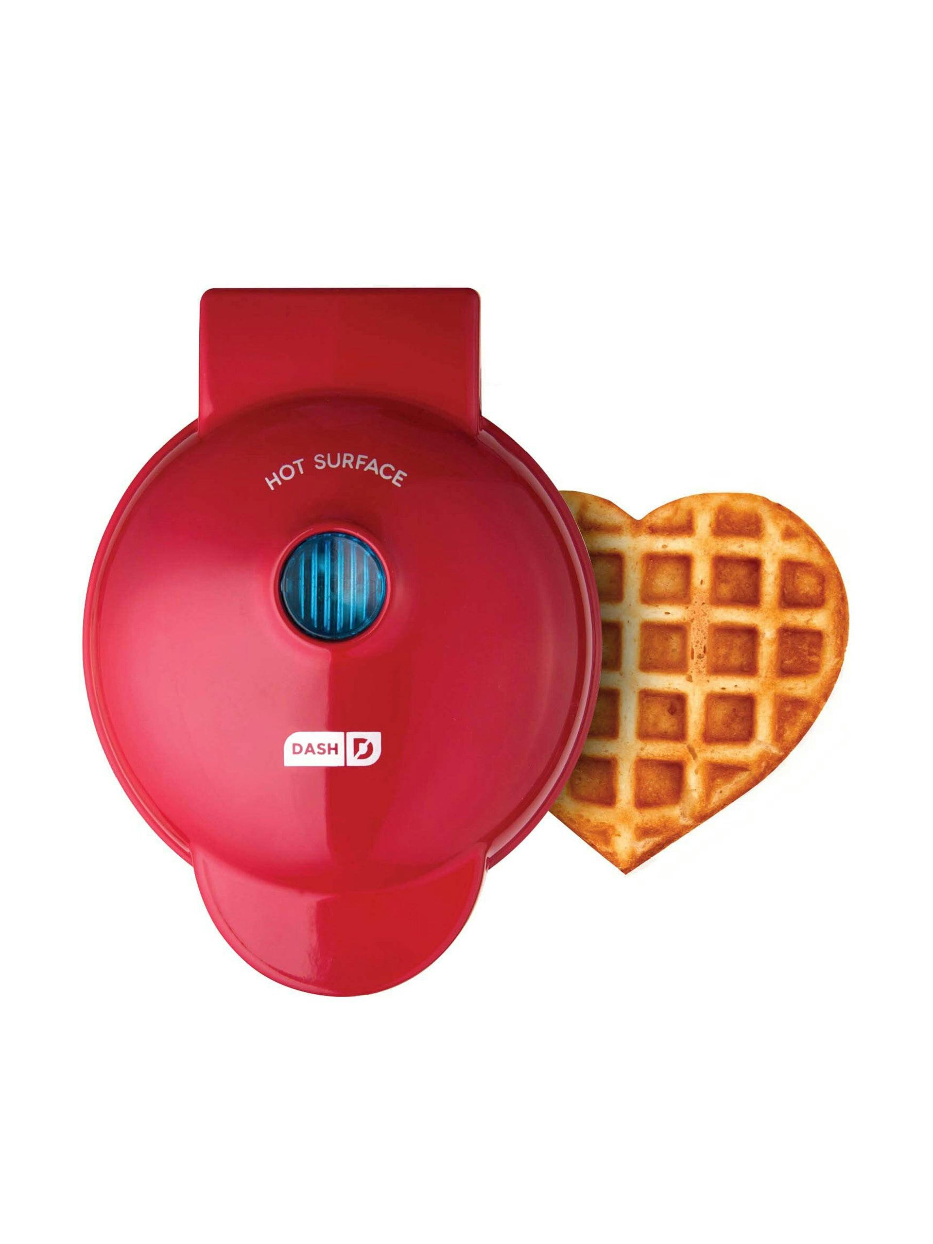 Mini electric heart waffle maker