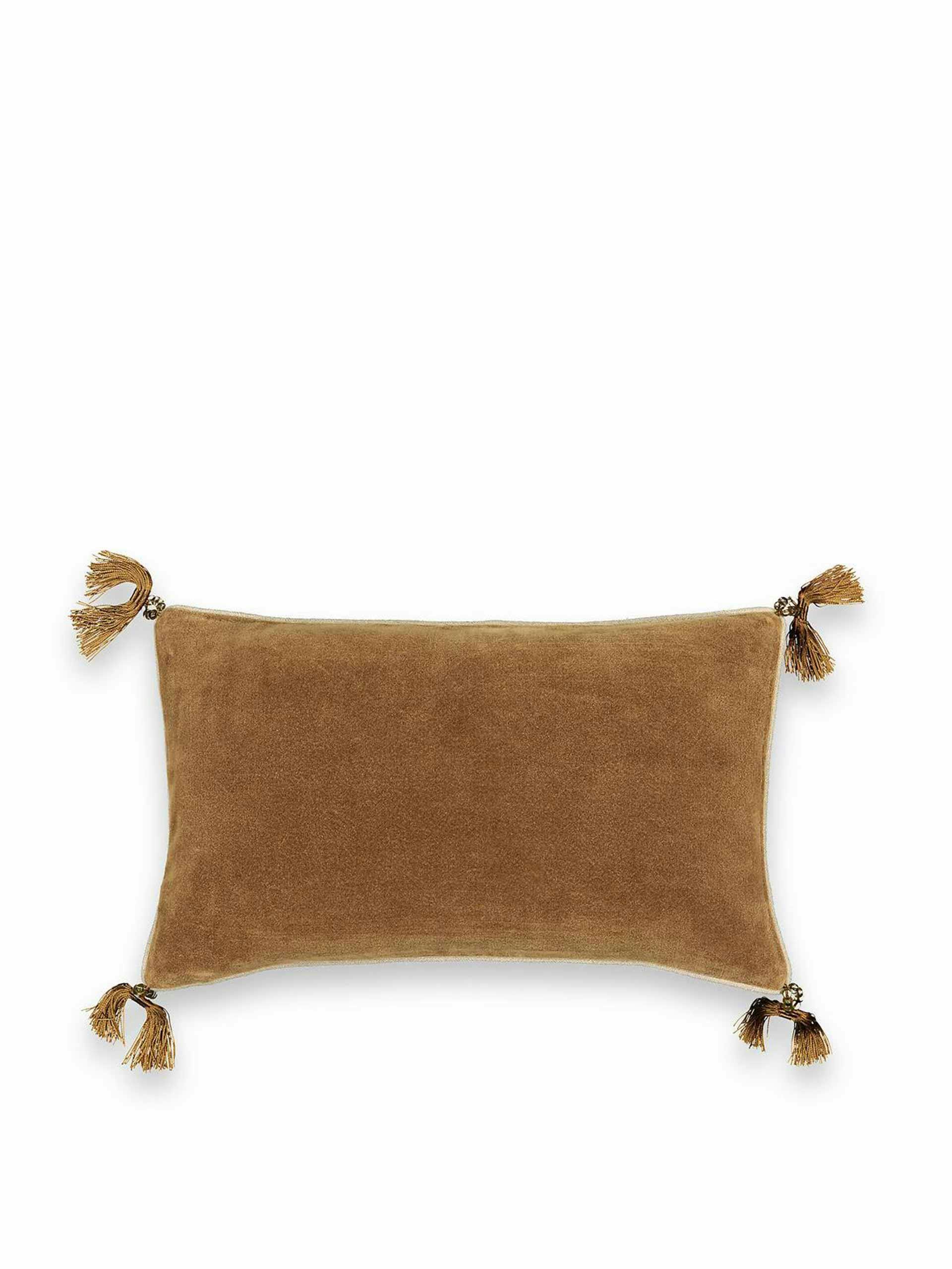 Bronze velvet cushion cover