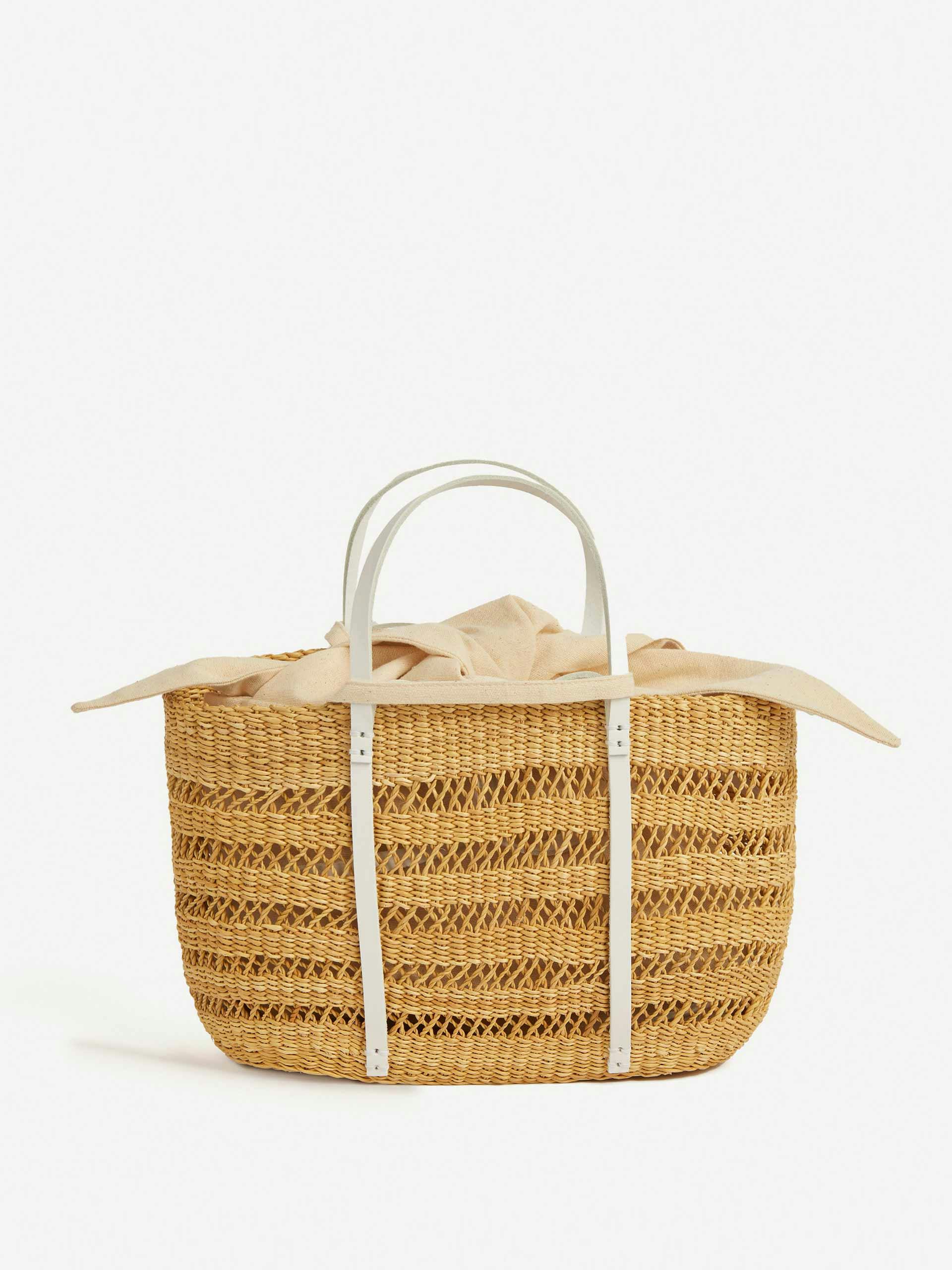 Straw basket bag