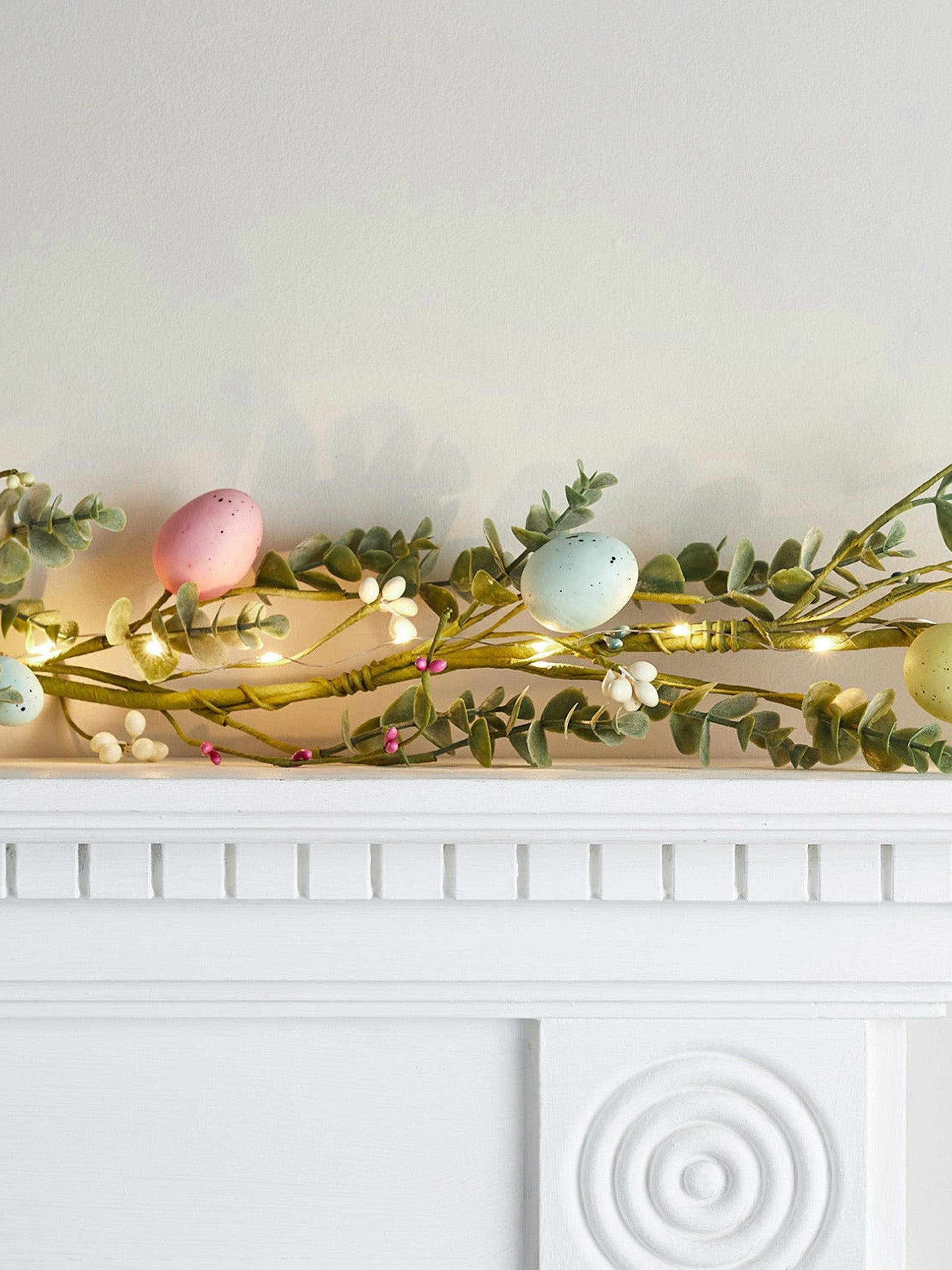 Pastel Easter egg garland light string