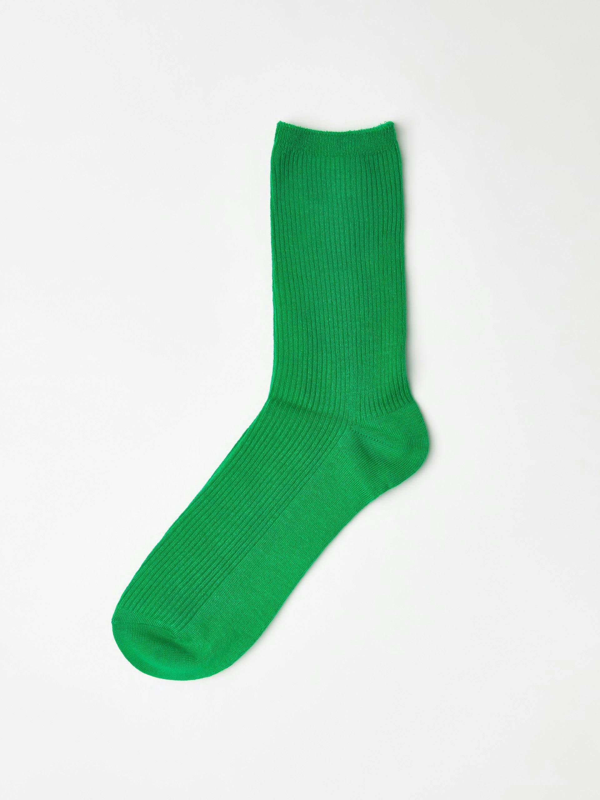Ribbed green socks