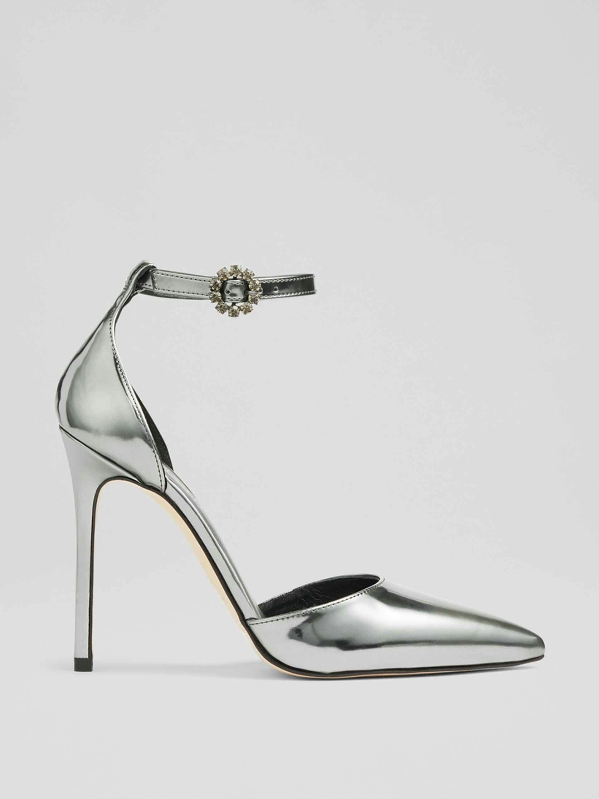 Mirror leather heels
