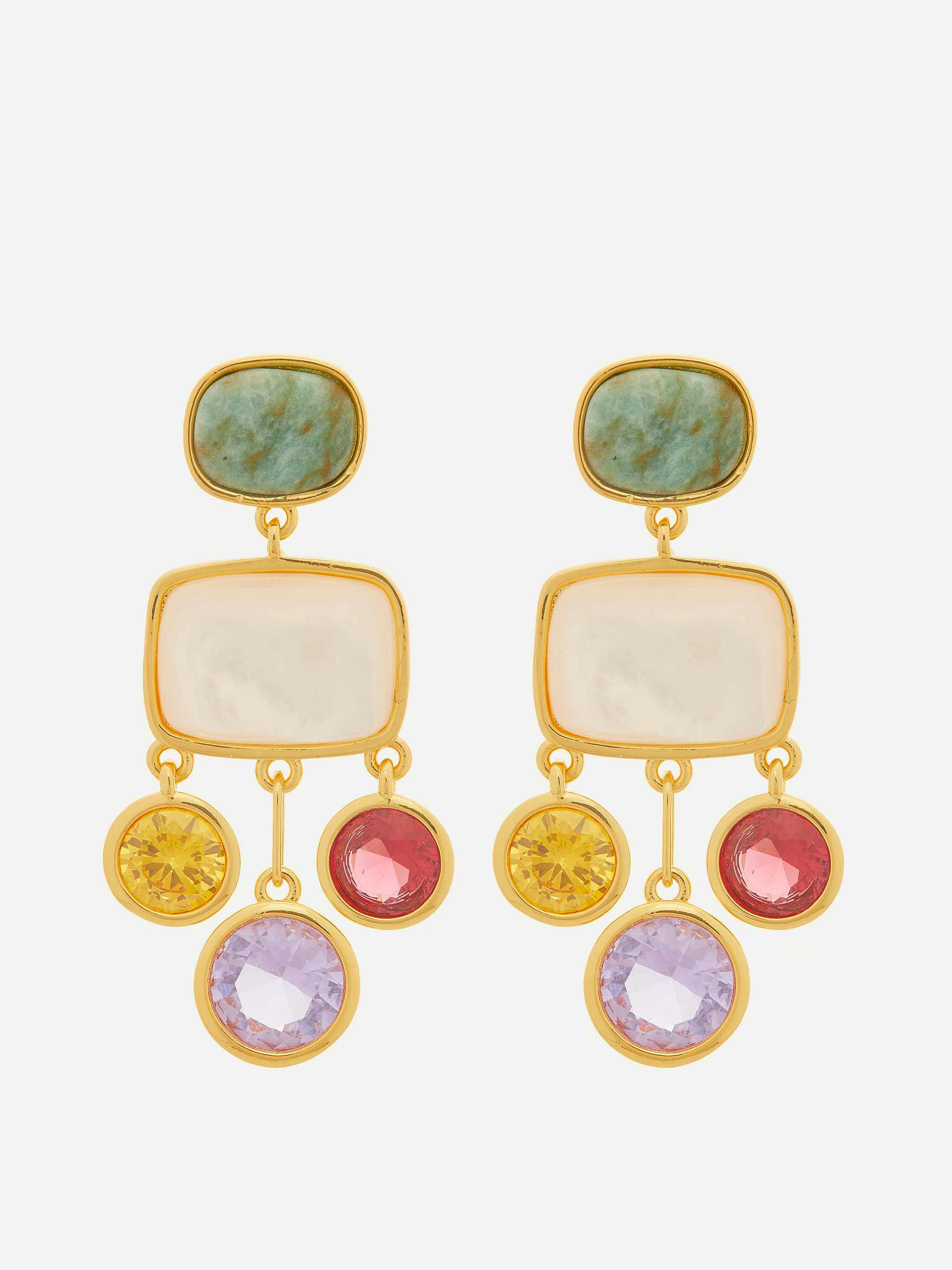 Gold-plated Parade drop earrings