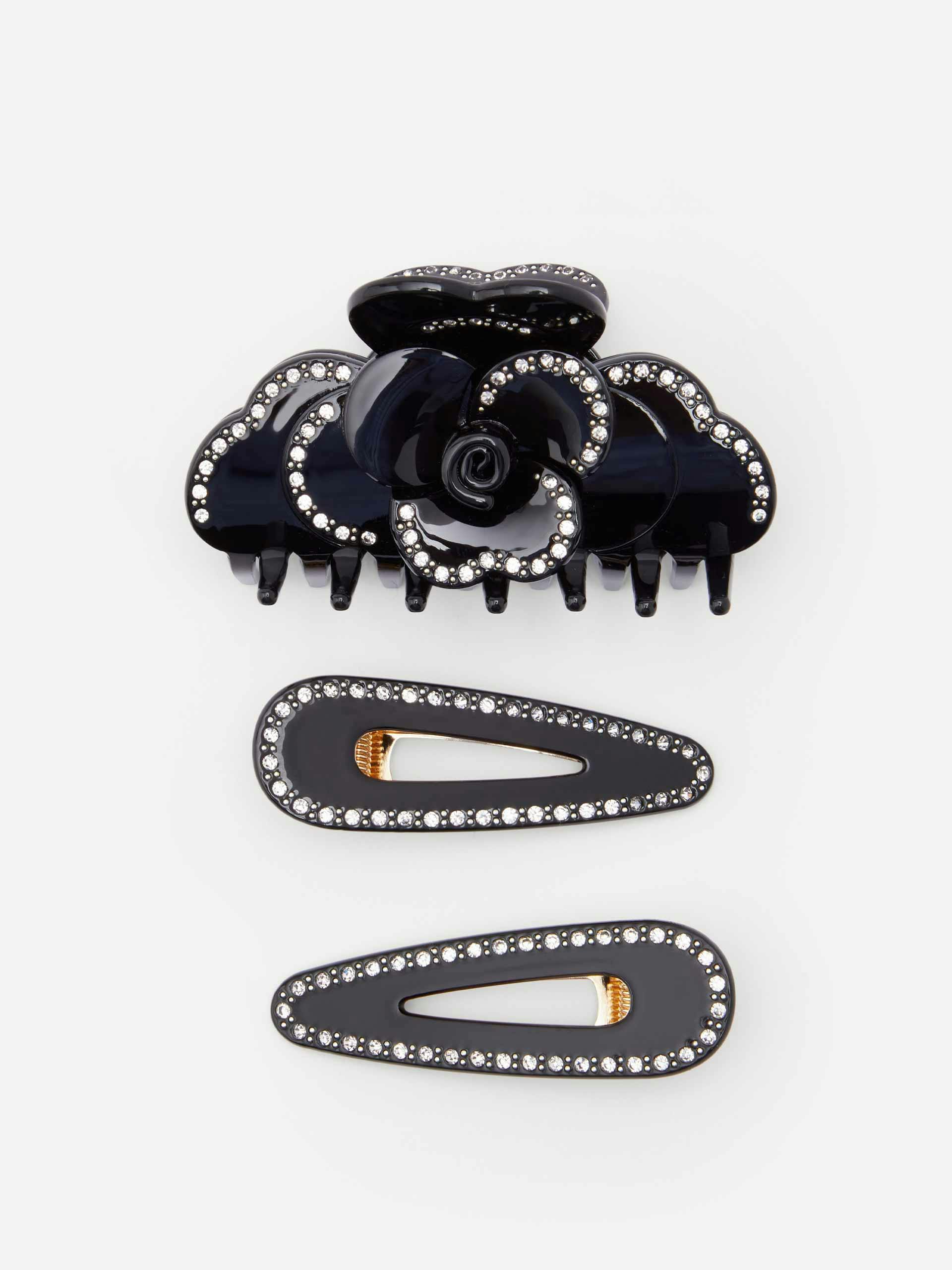 Hair claw and clips set