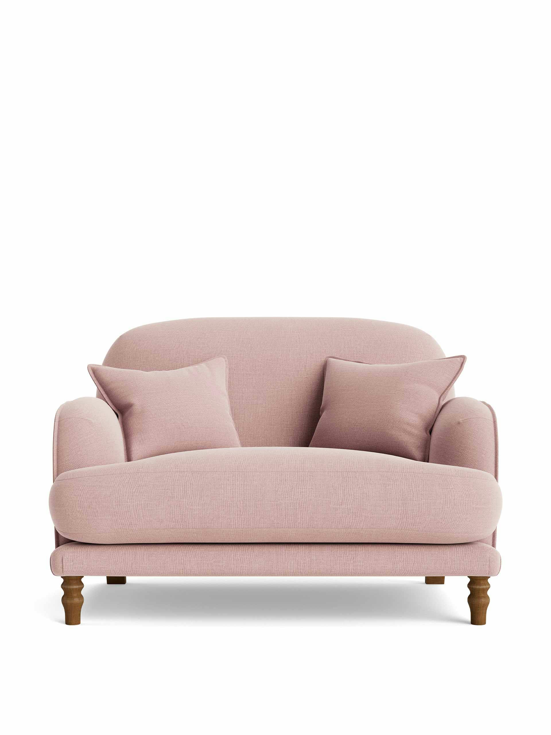 Love seat sofa in rosewater