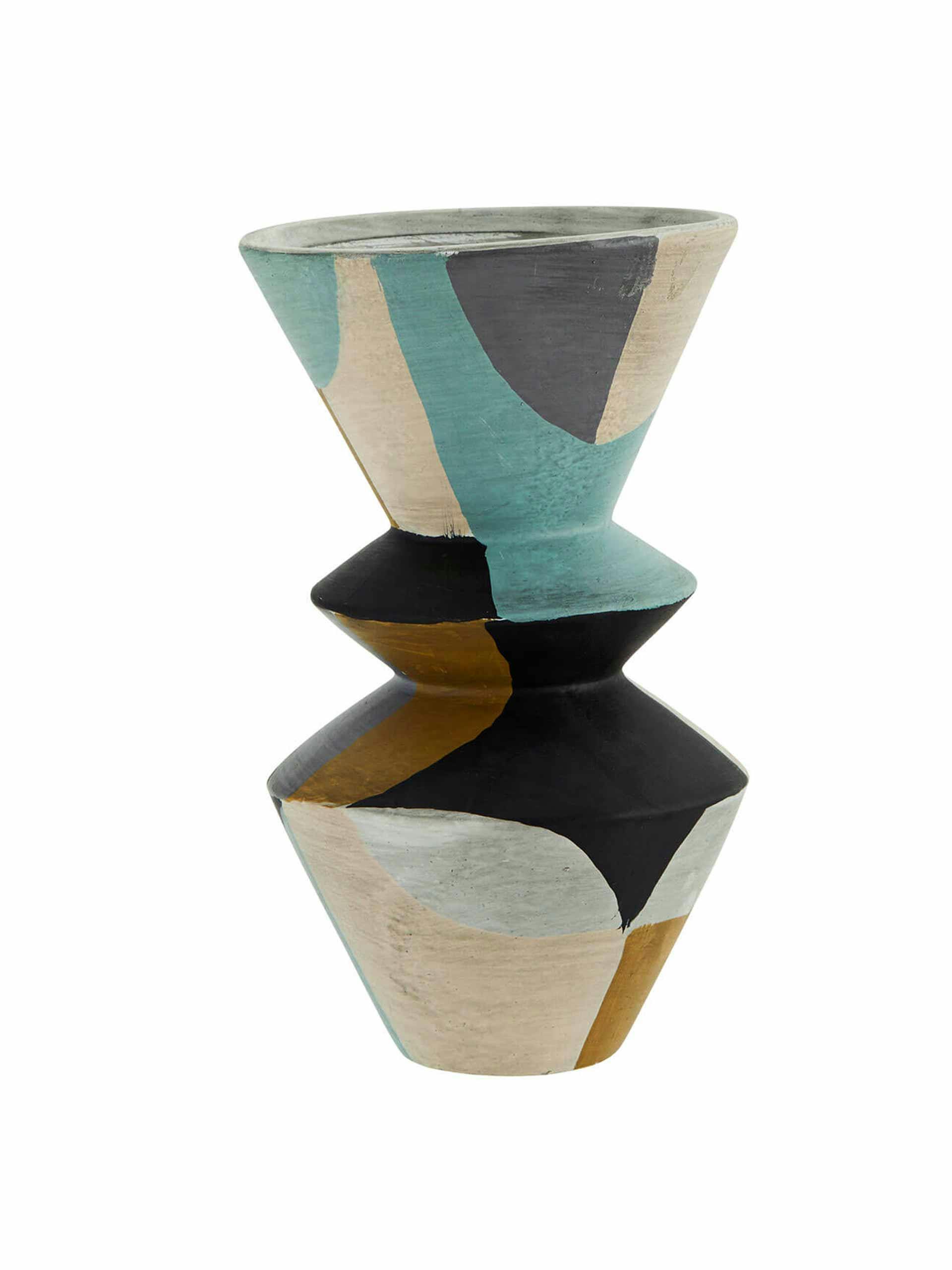 Terracotta patterned vase