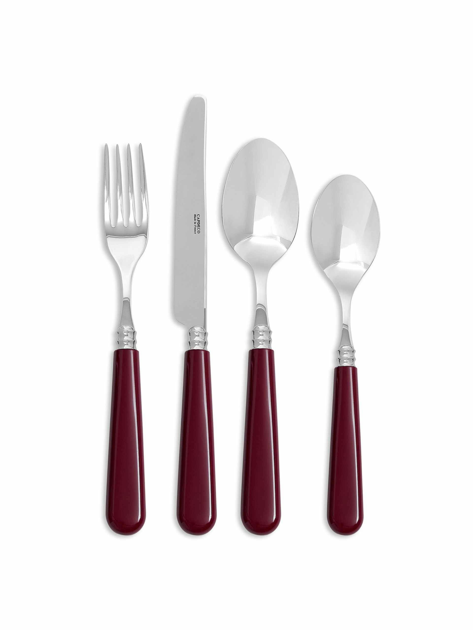 Burgundy cutlery (set of 4)