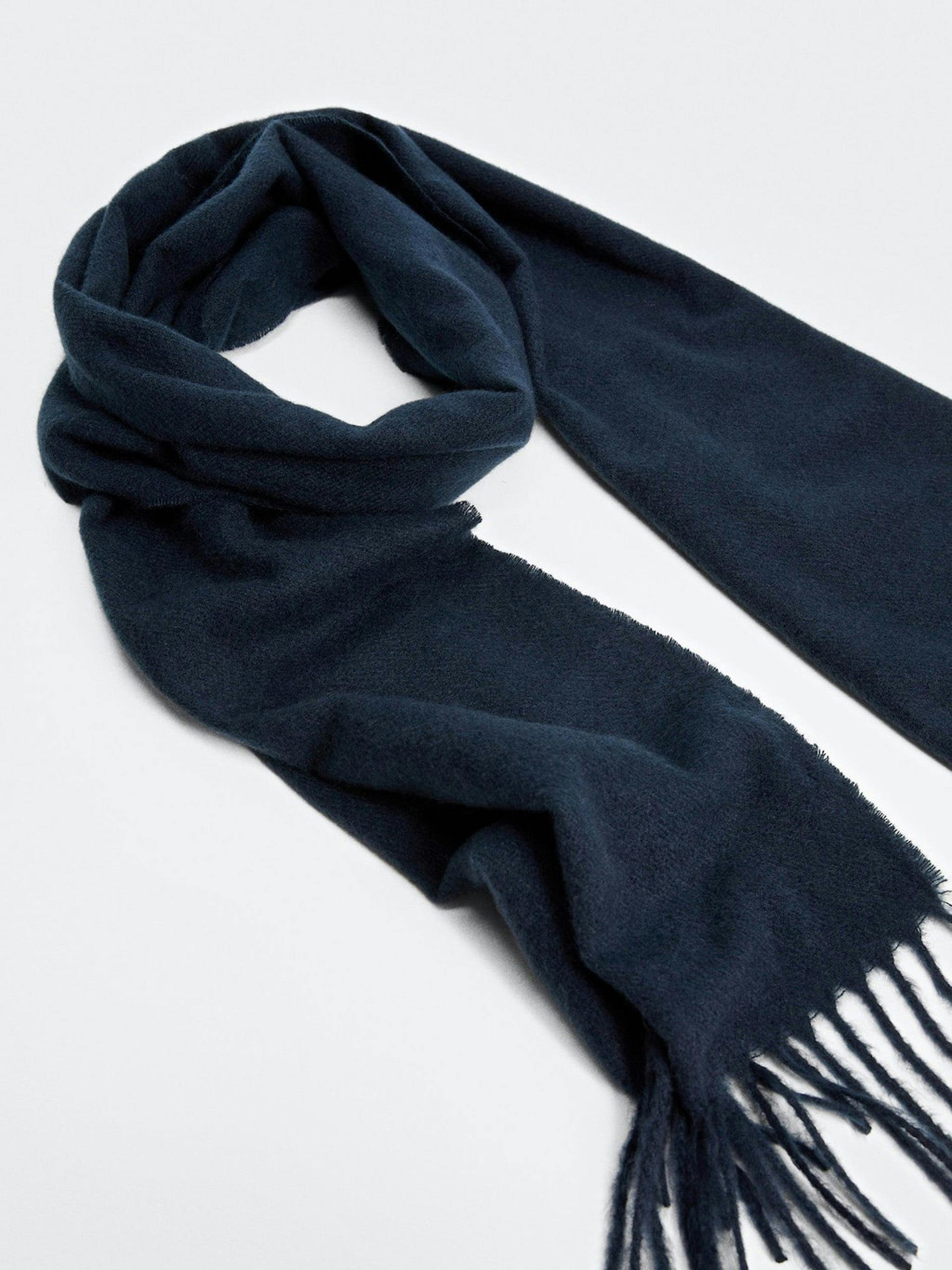 Fringed plain scarf