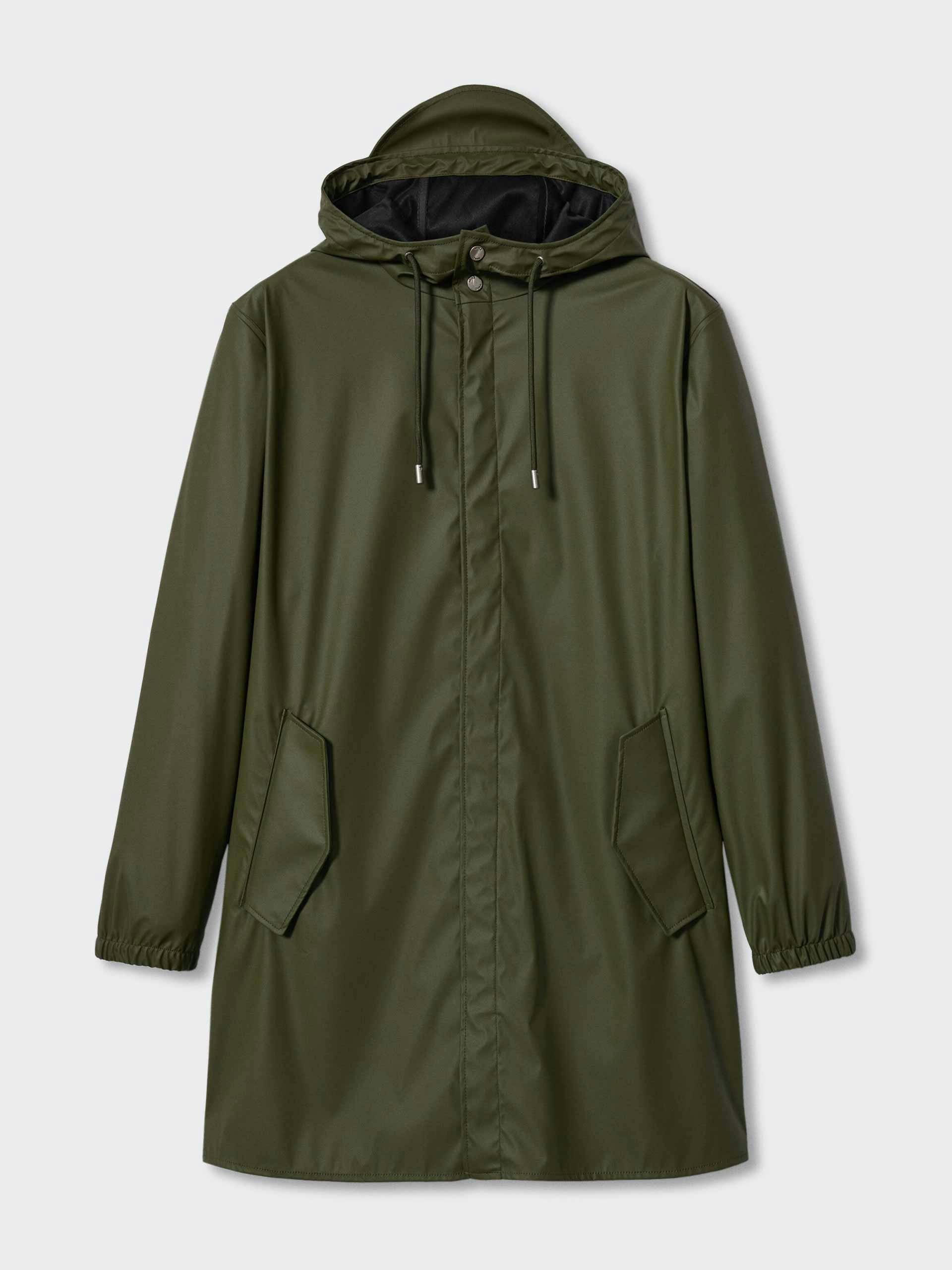 Hooded water-repellent parka