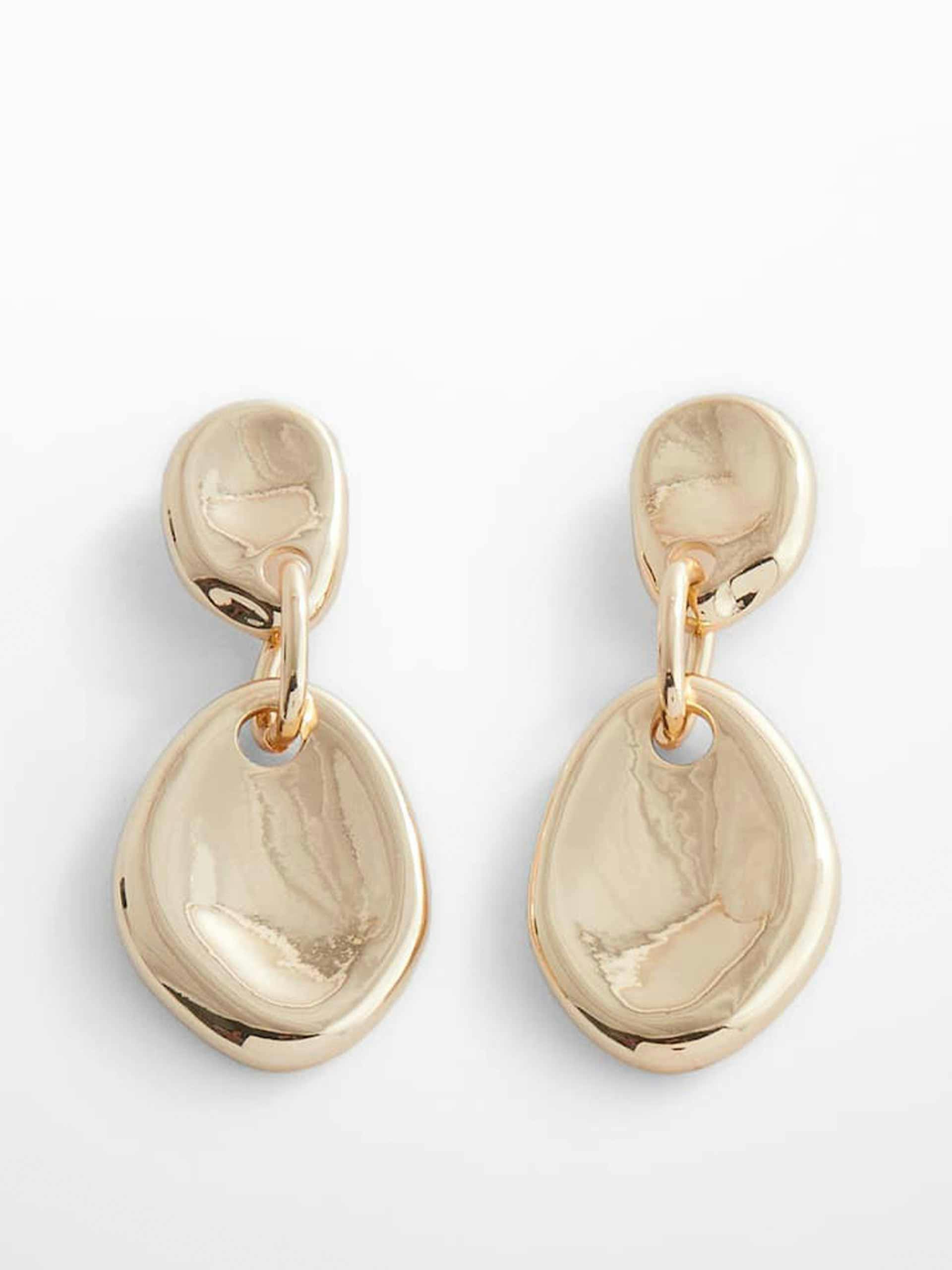 Metal pendant earrings