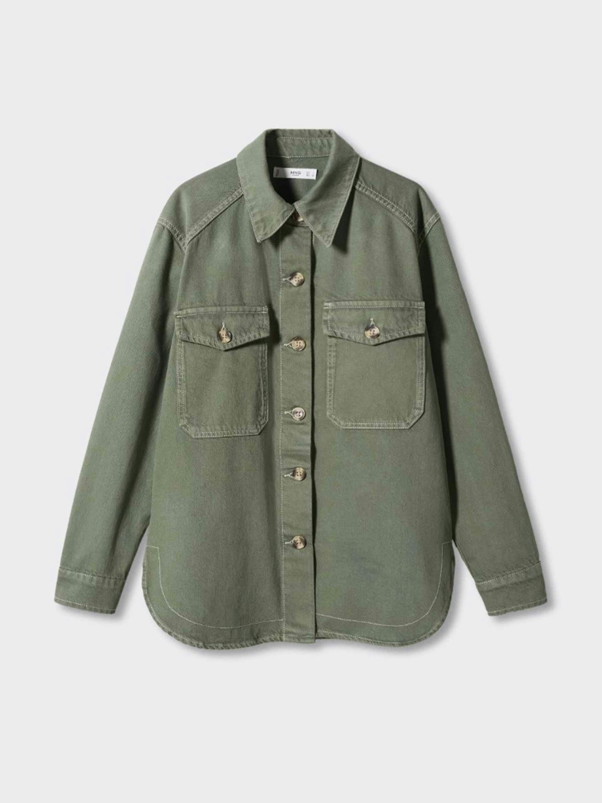 Green overshirt with pockets