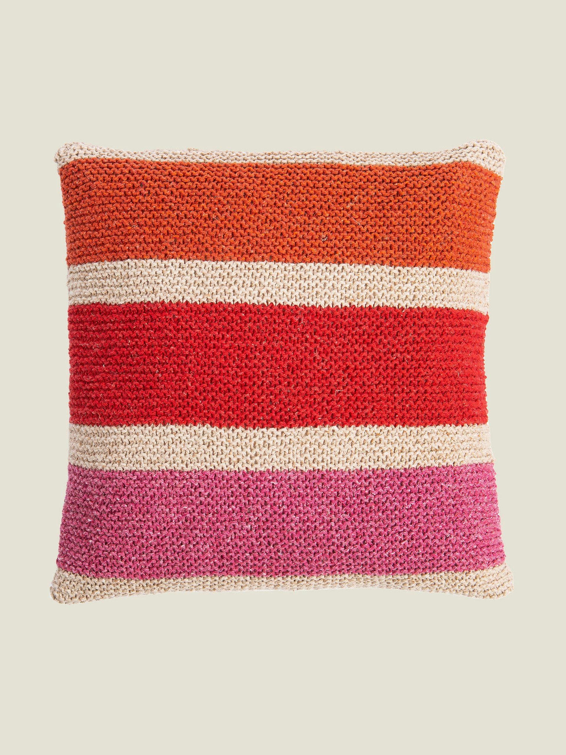 Rainbow cushion knitting kit