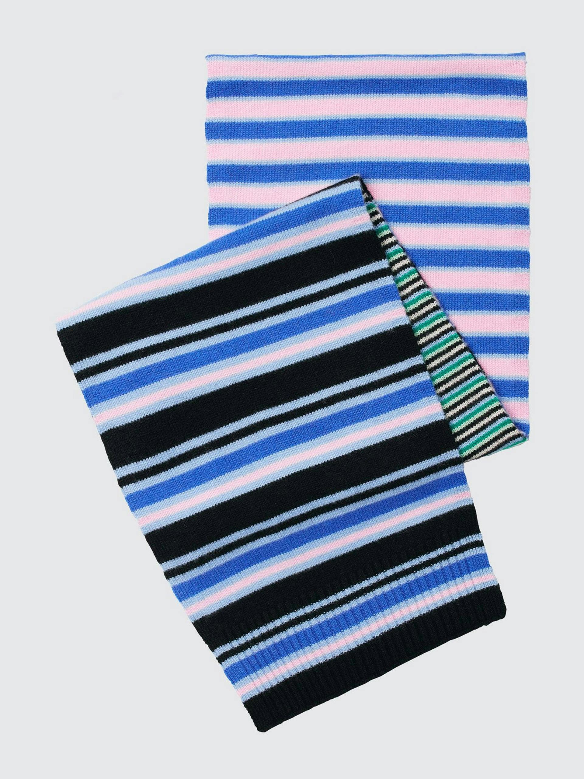 Cashmere striped scarf