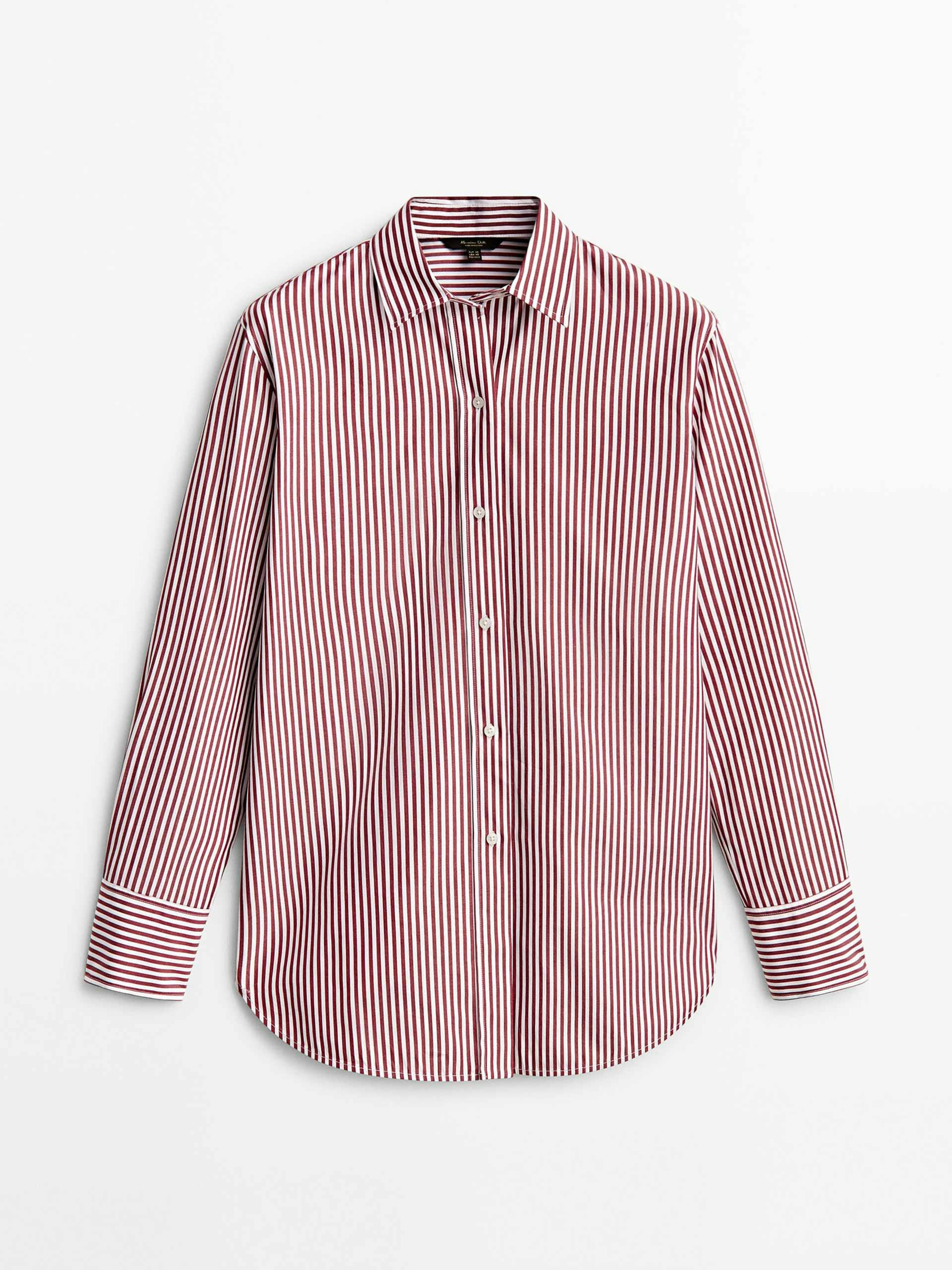 Striped cotton poplin shirt