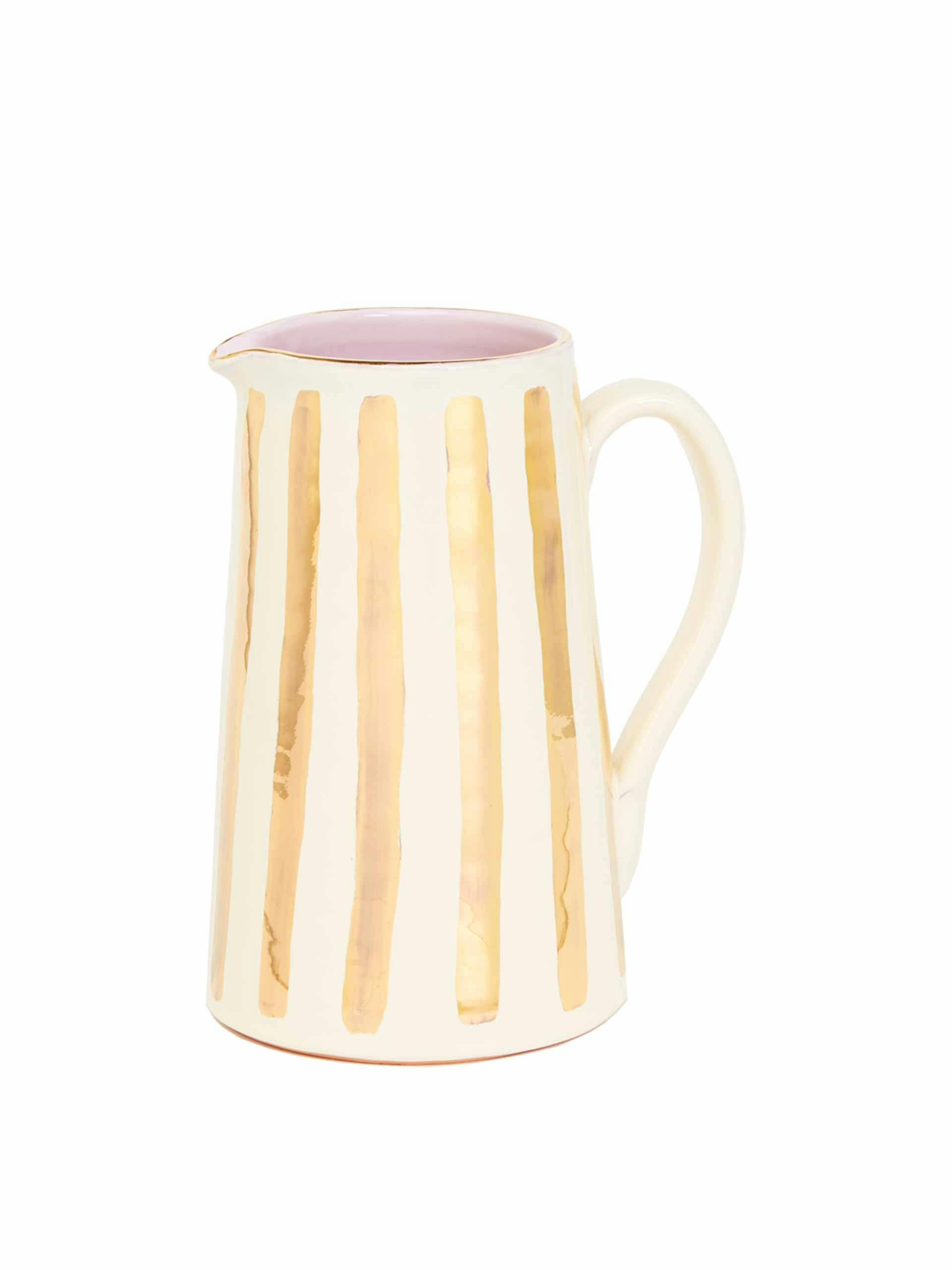 Gold striped jug