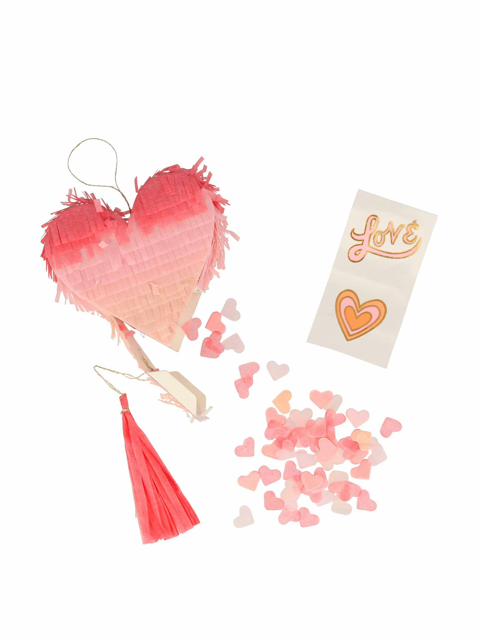 Heart pinata party favours