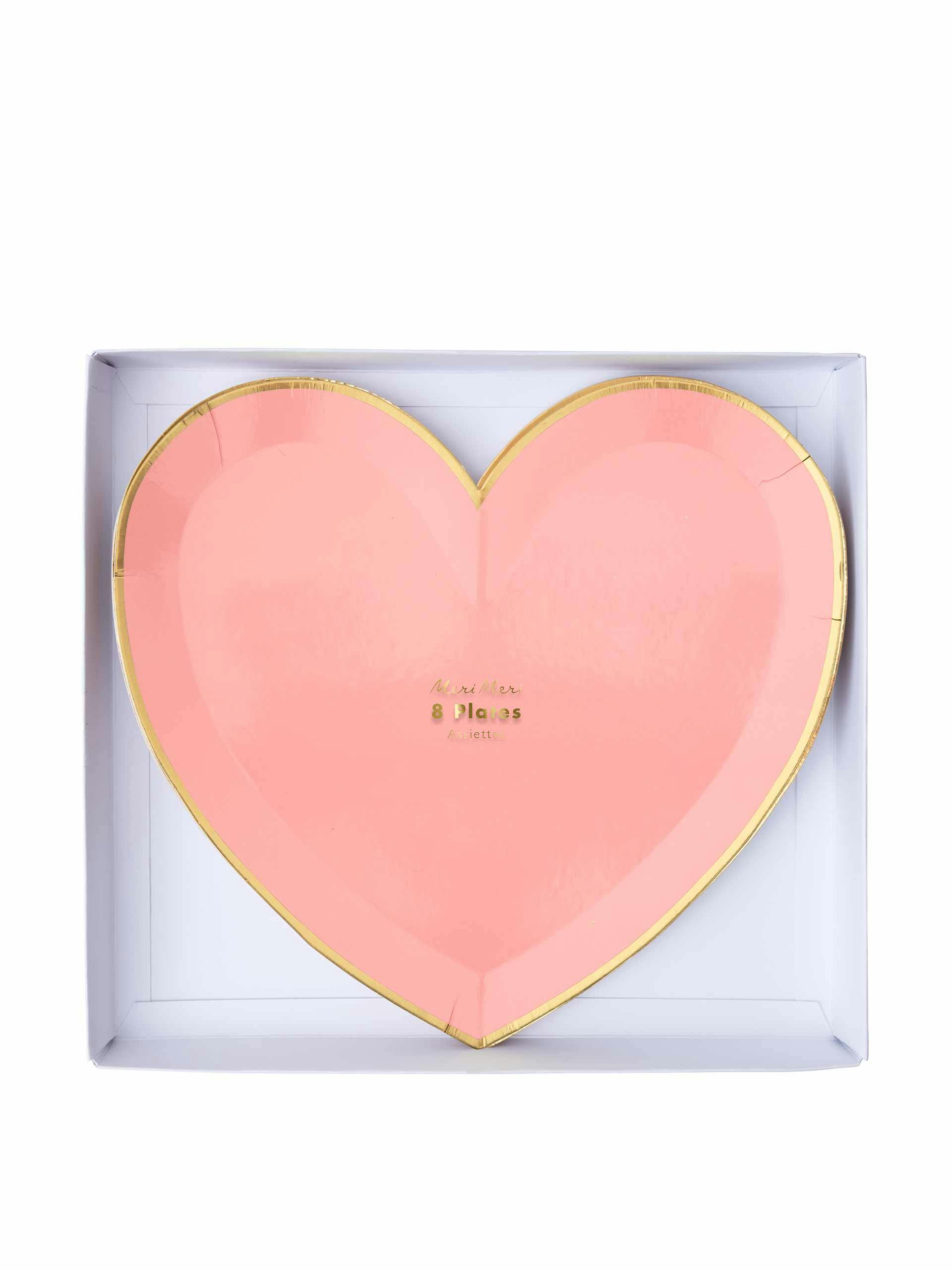 Large heart party plates (set of 8)