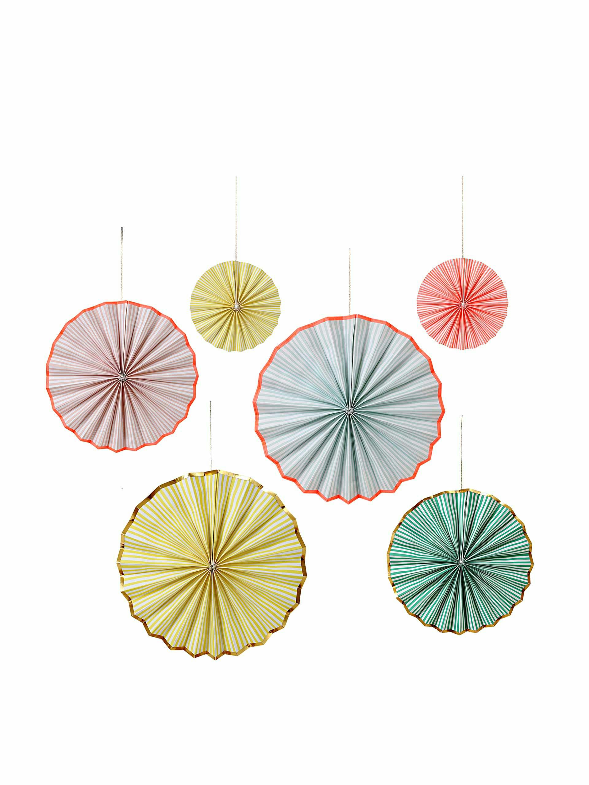 Striped decorations (set of 6)