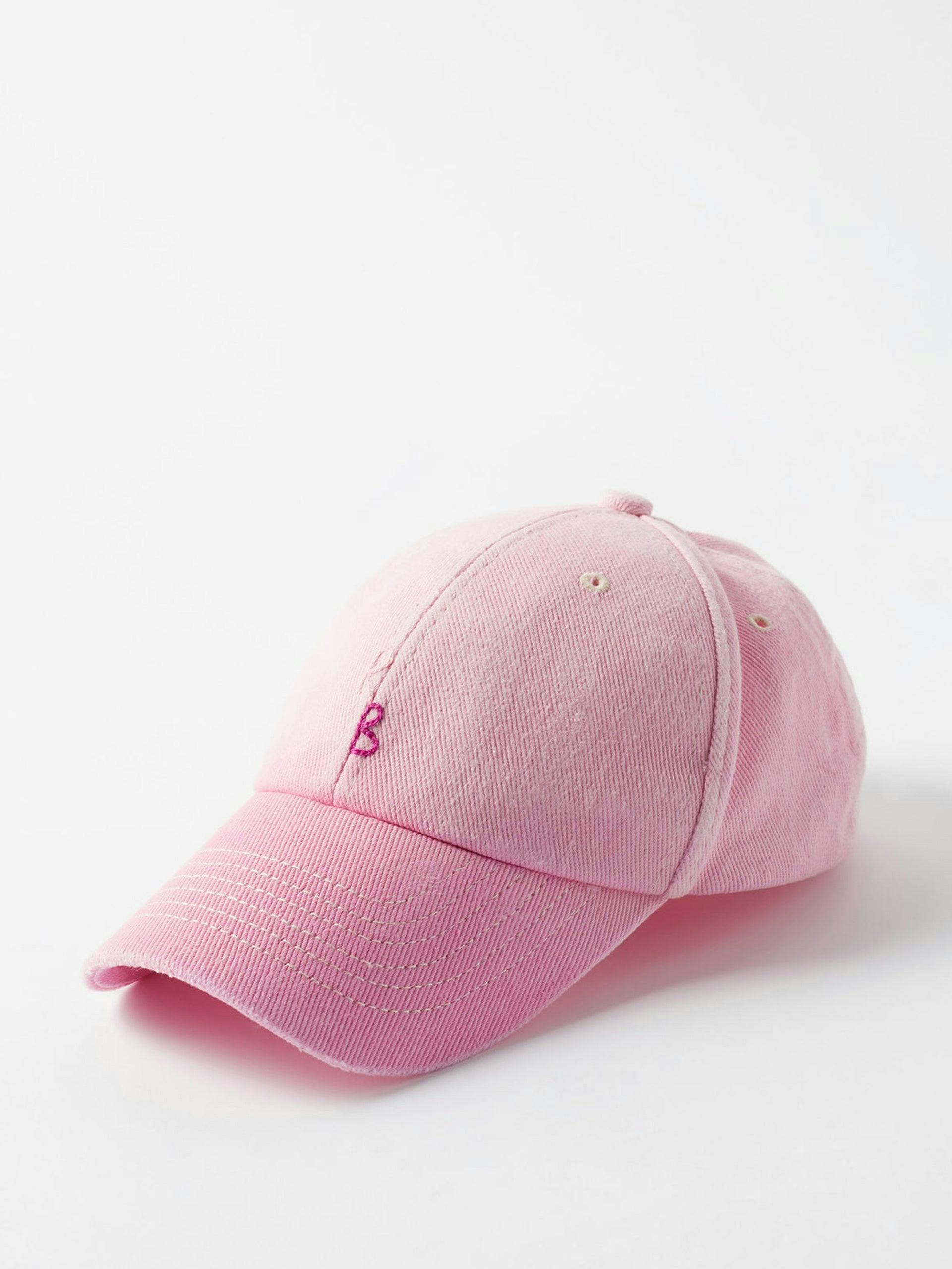 Distressed logo-embroidered cotton baseball cap
