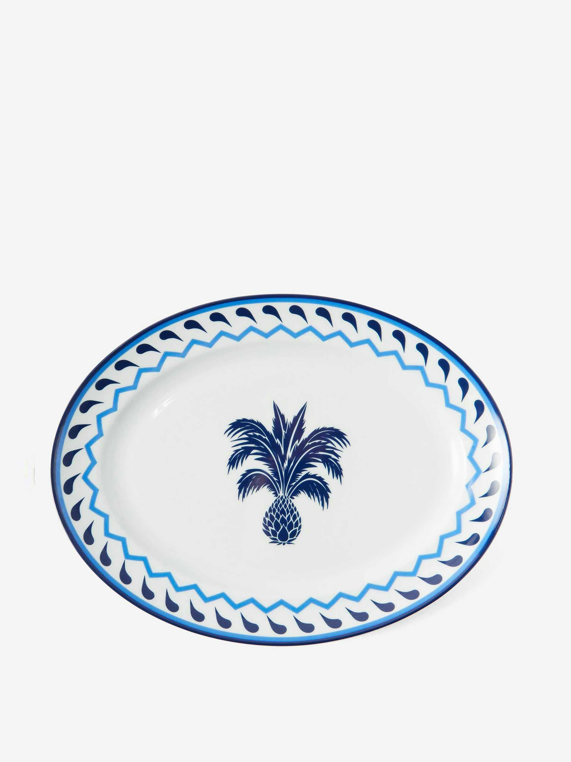 Hand-painted porcelain oval platter