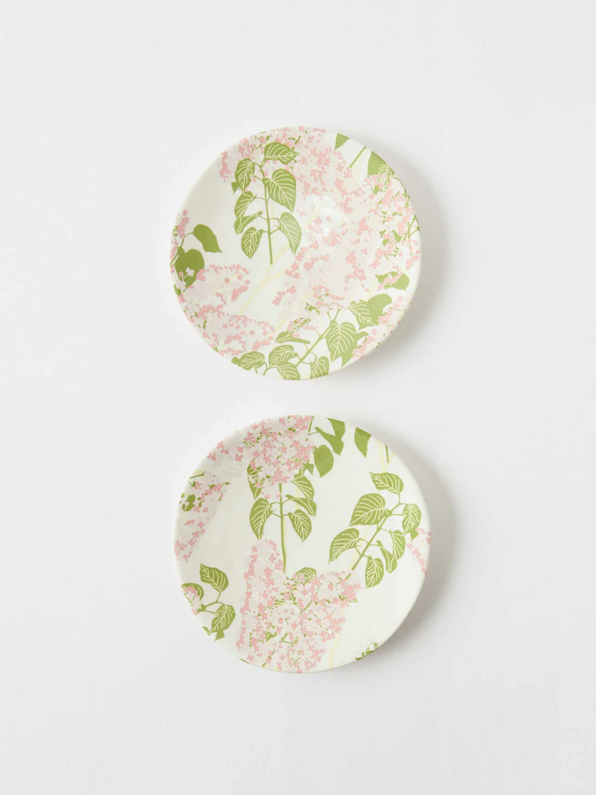 Lilacs stoneware side plates (set of 2)