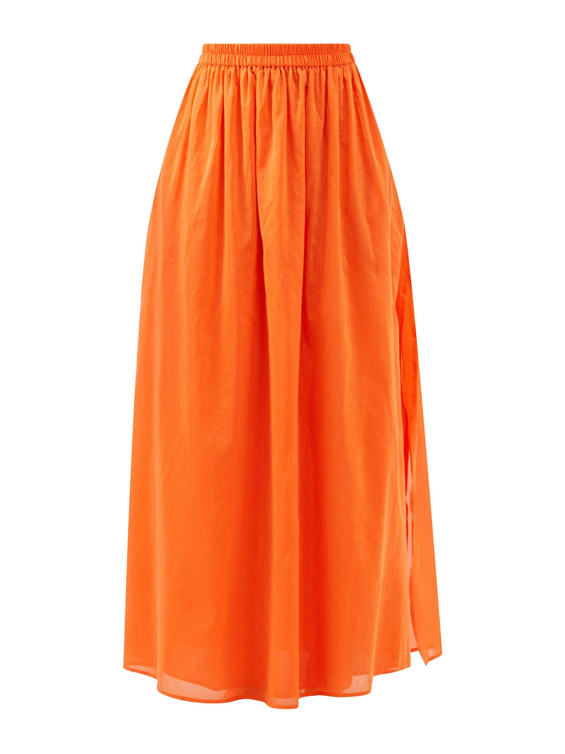 Ocean cotton-blend maxi skirt