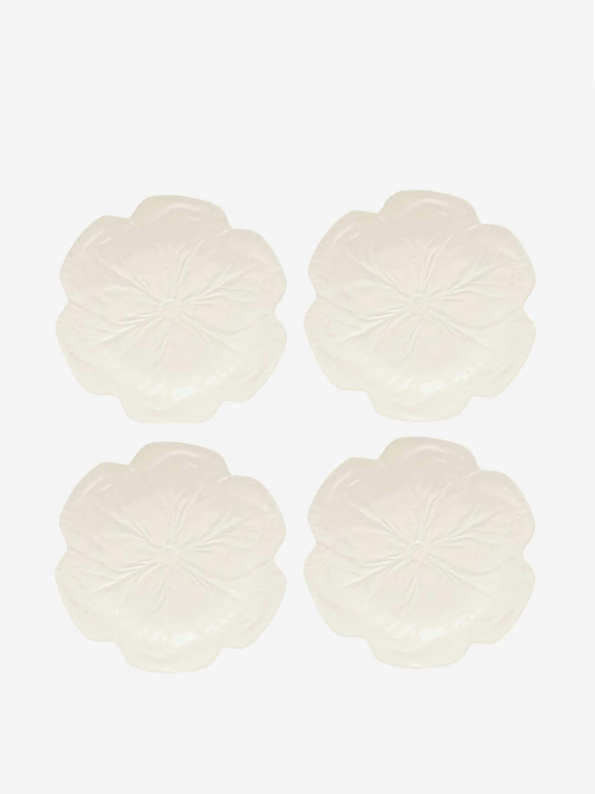 Cabbage earthenware dinner plates (set of 4)