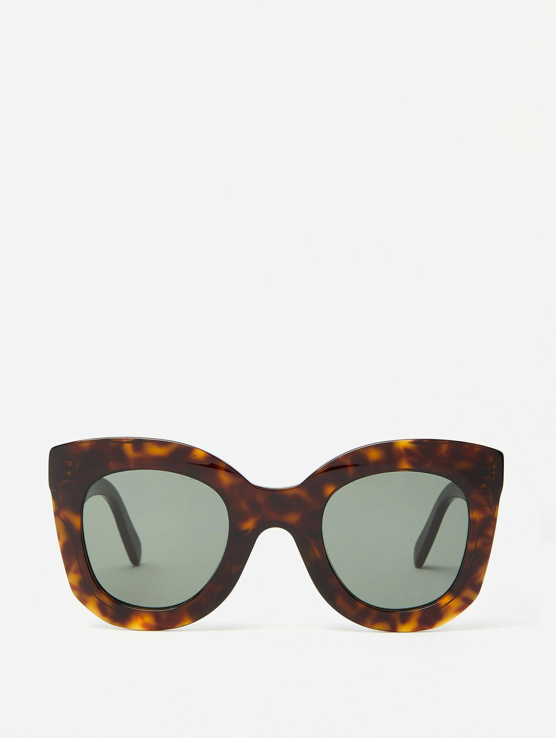 Oversized tortoise-acetate sunglasses