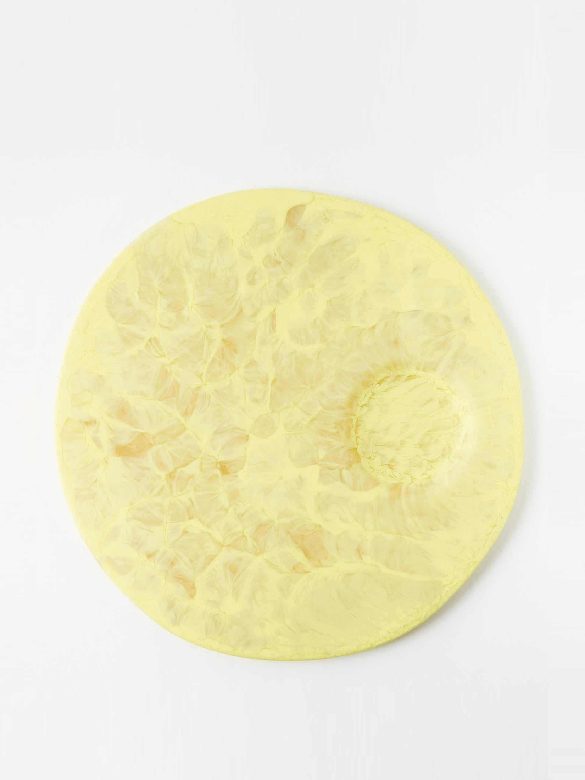 Marbled yellow serving platter
