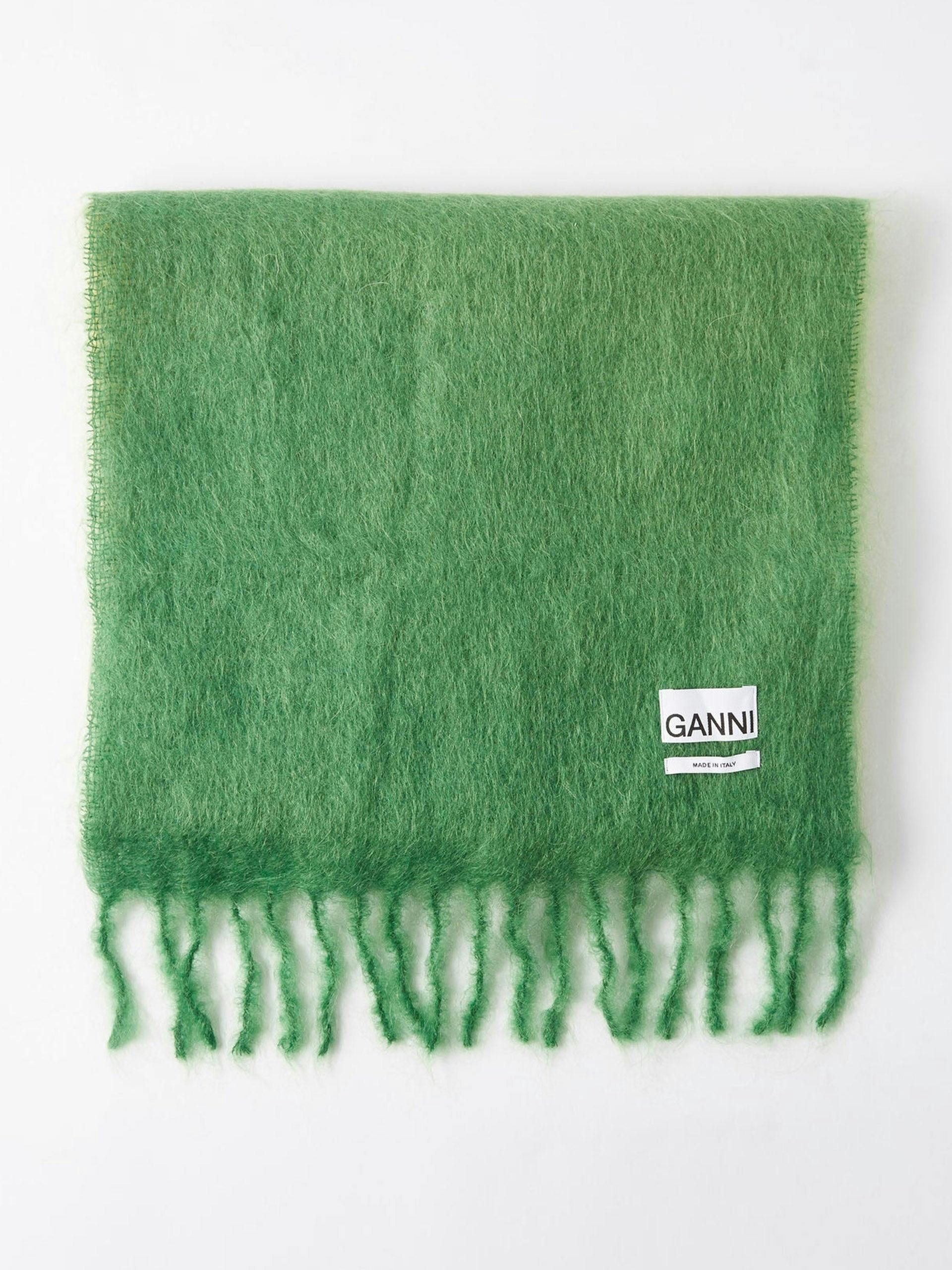 Gradient recycled mohair-blend scarf