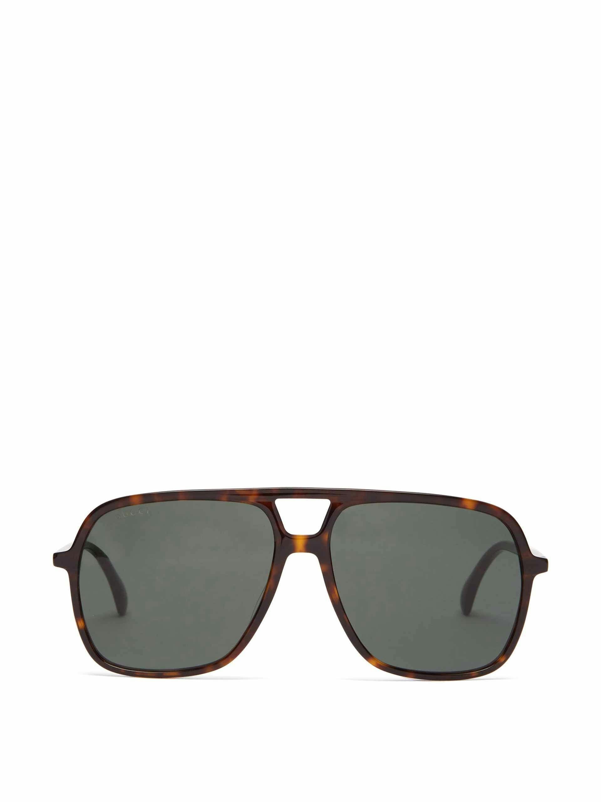 Aviator tortoiseshell-acetate sunglasses