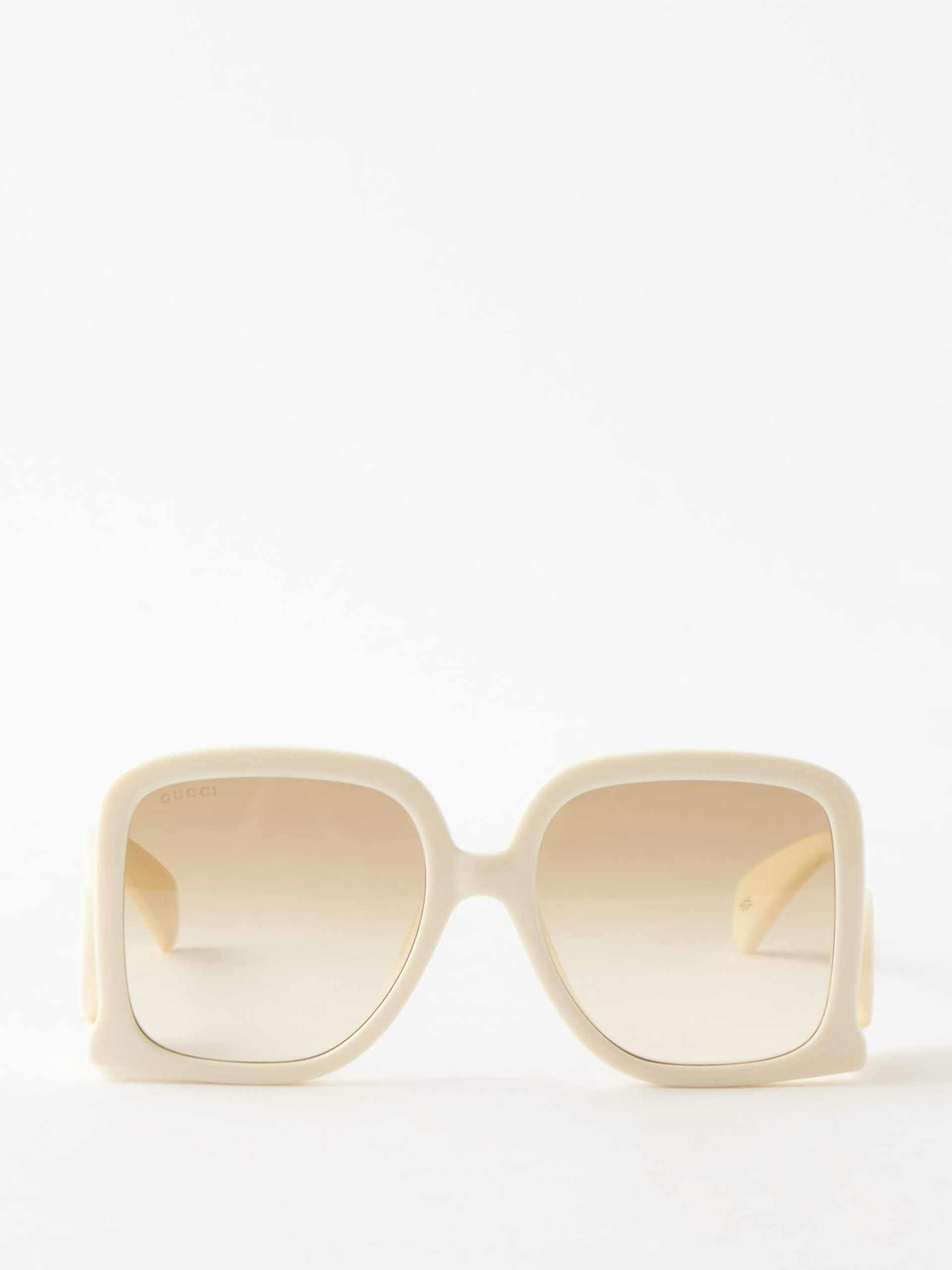 Oversized square acetate sunglasses
