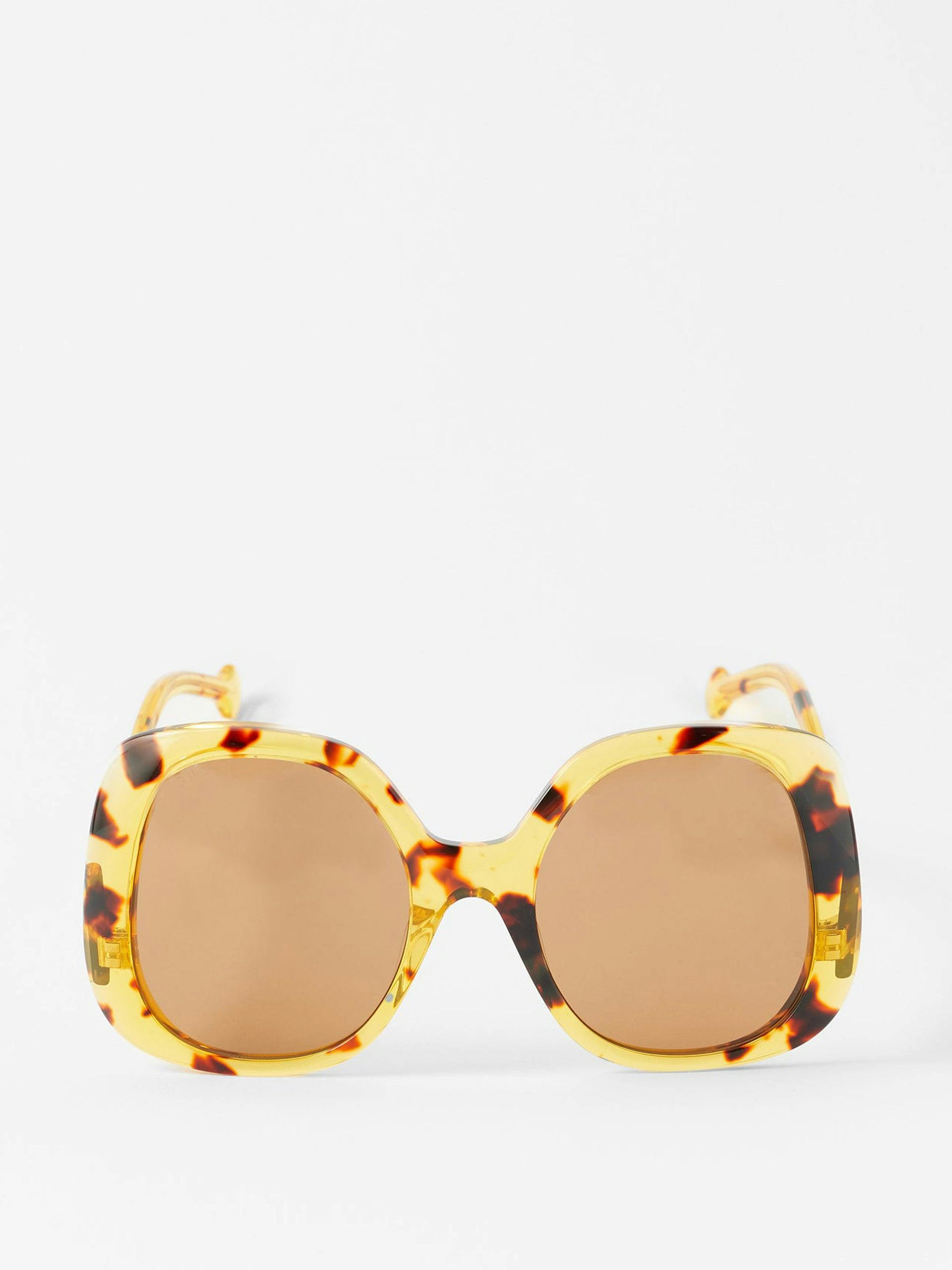 Oversized butterfly-frame acetate sunglasses