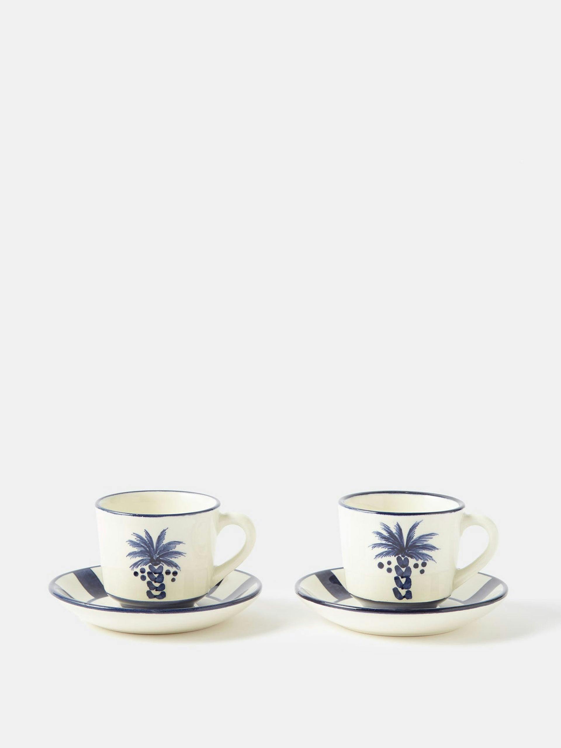 Molinillo coffee cups & saucers (set of 2)