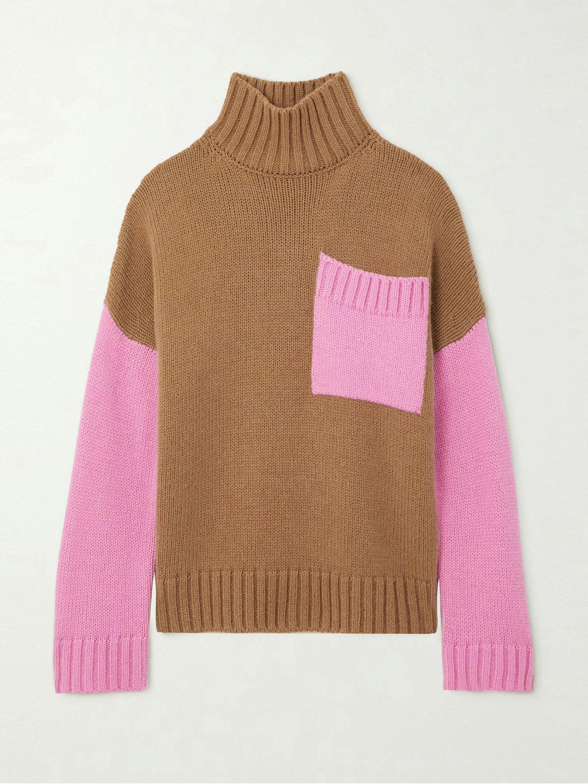 Turtleneck patch-pocket sweater