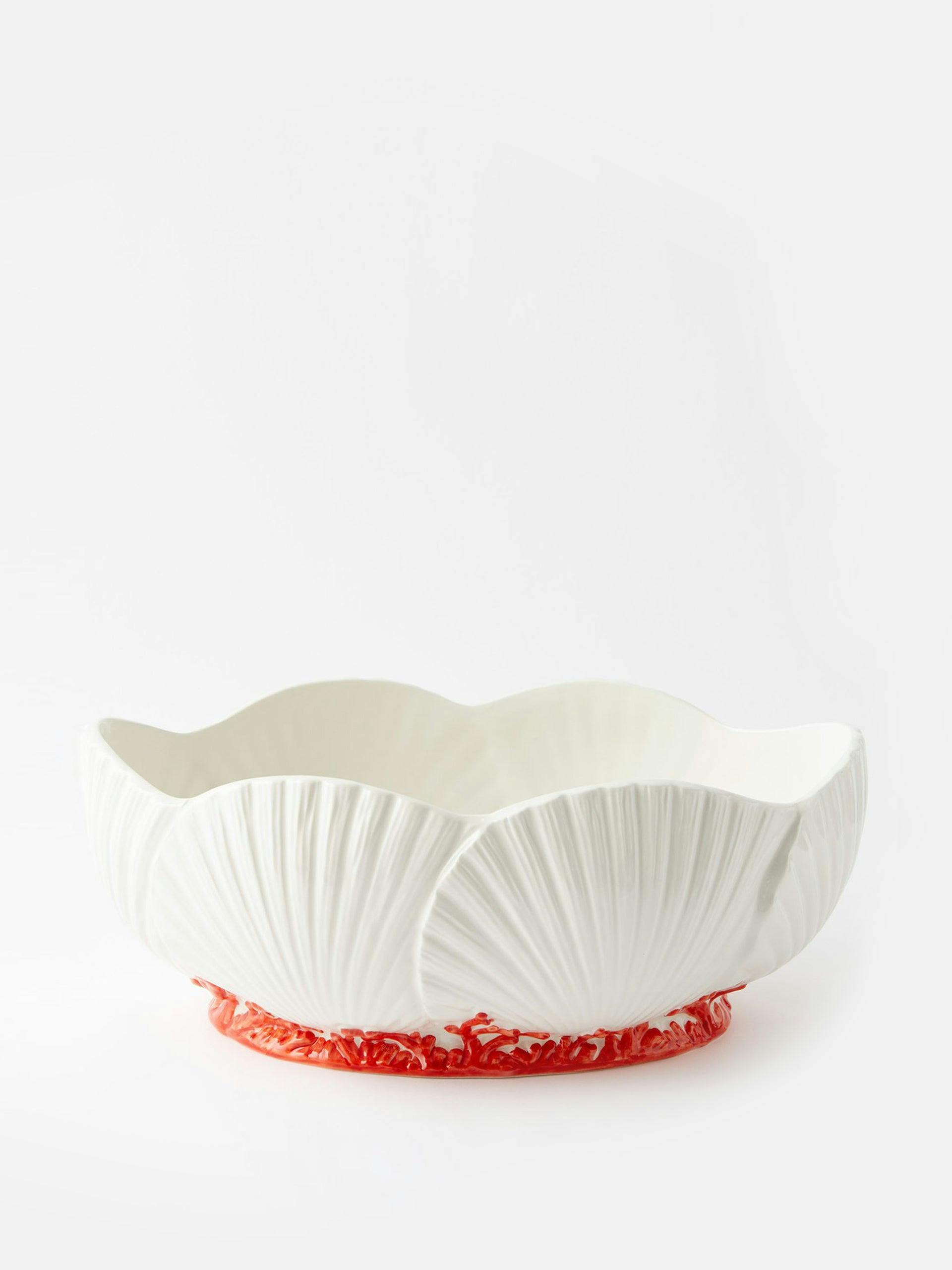 Large ceramic shell bowl