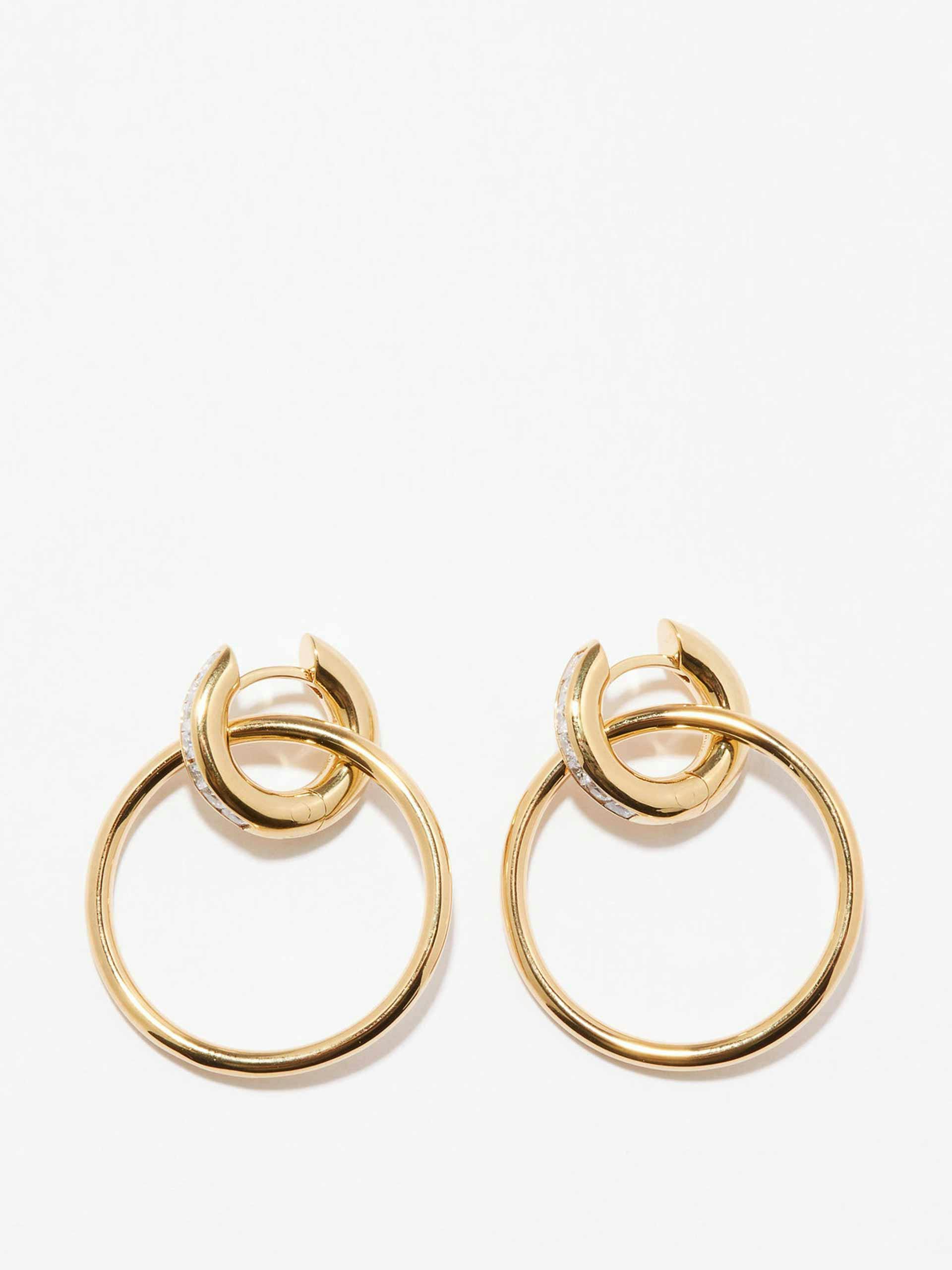 Earrings with detachable hoops