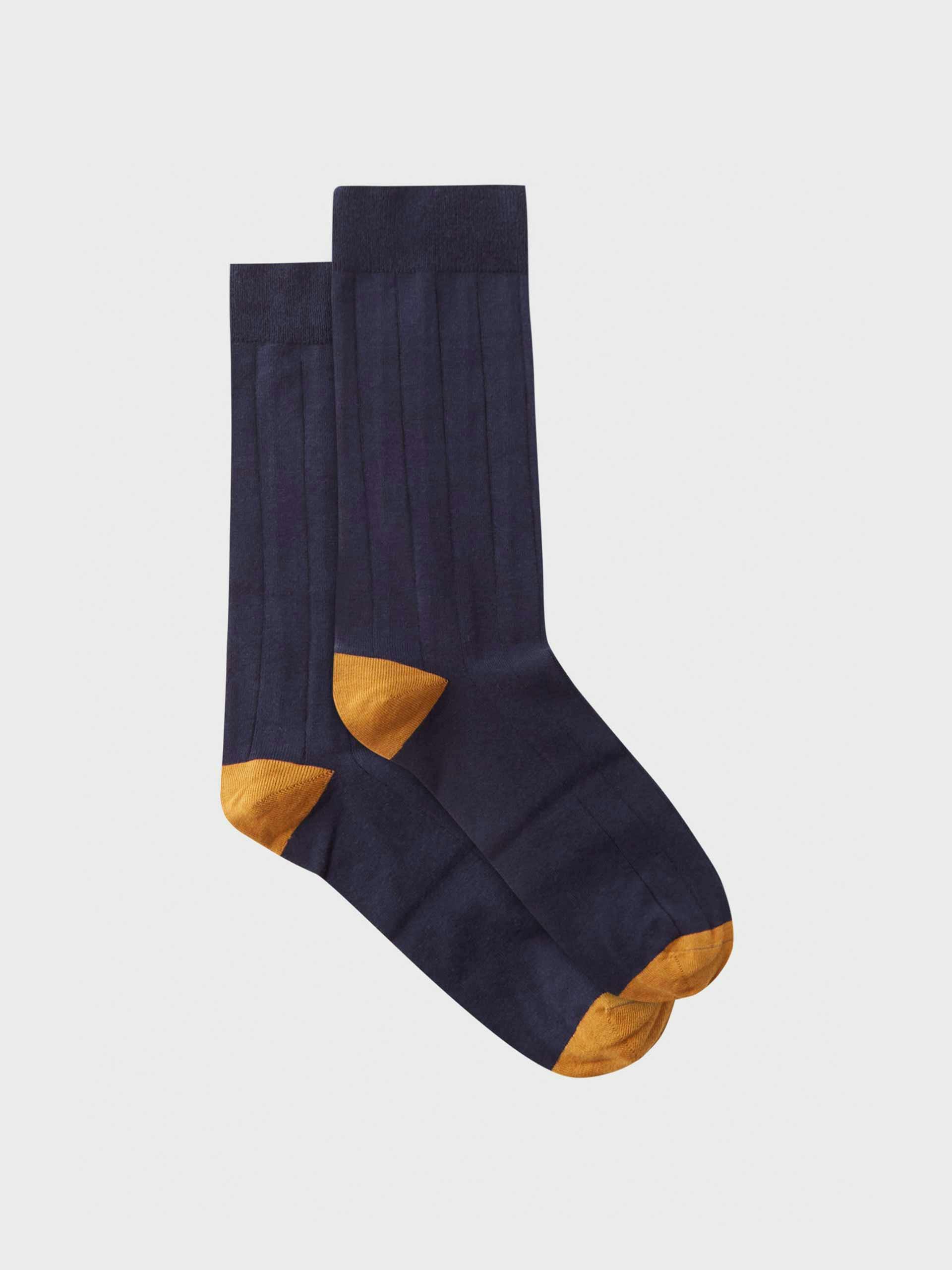 Ribbed organic-cotton socks