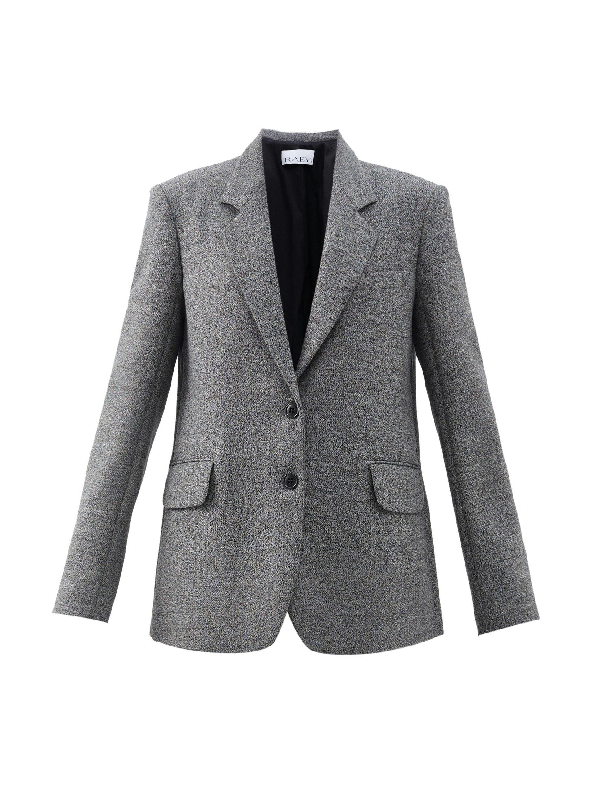 Wool tailored suit jacket