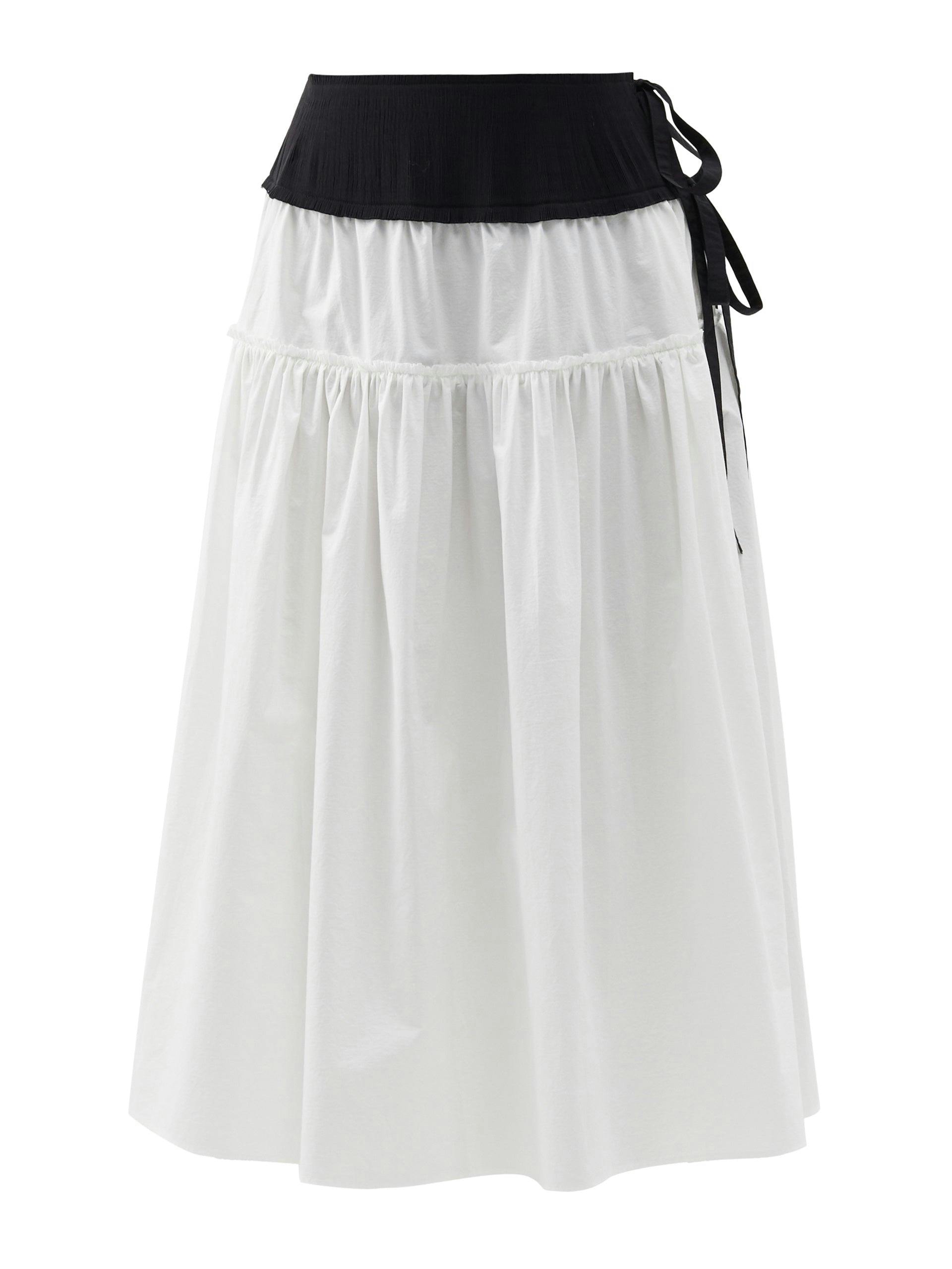 tie waist cotton skirt