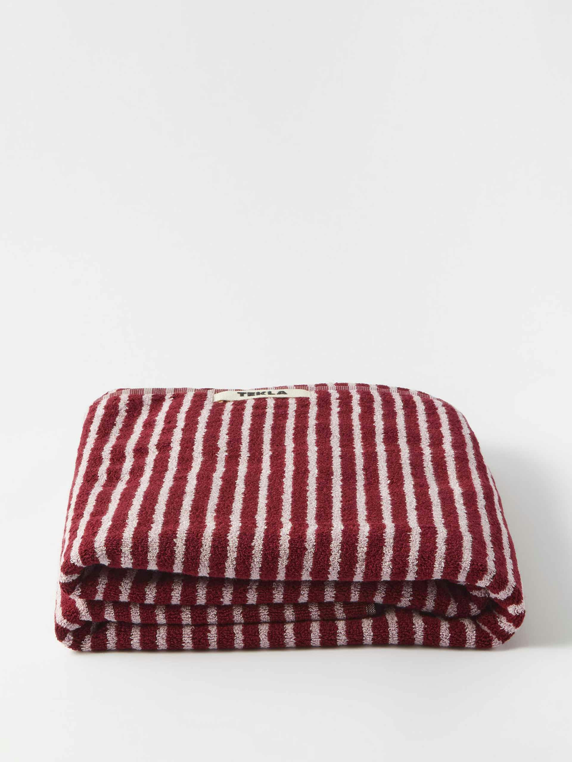 Striped organic cotton towel