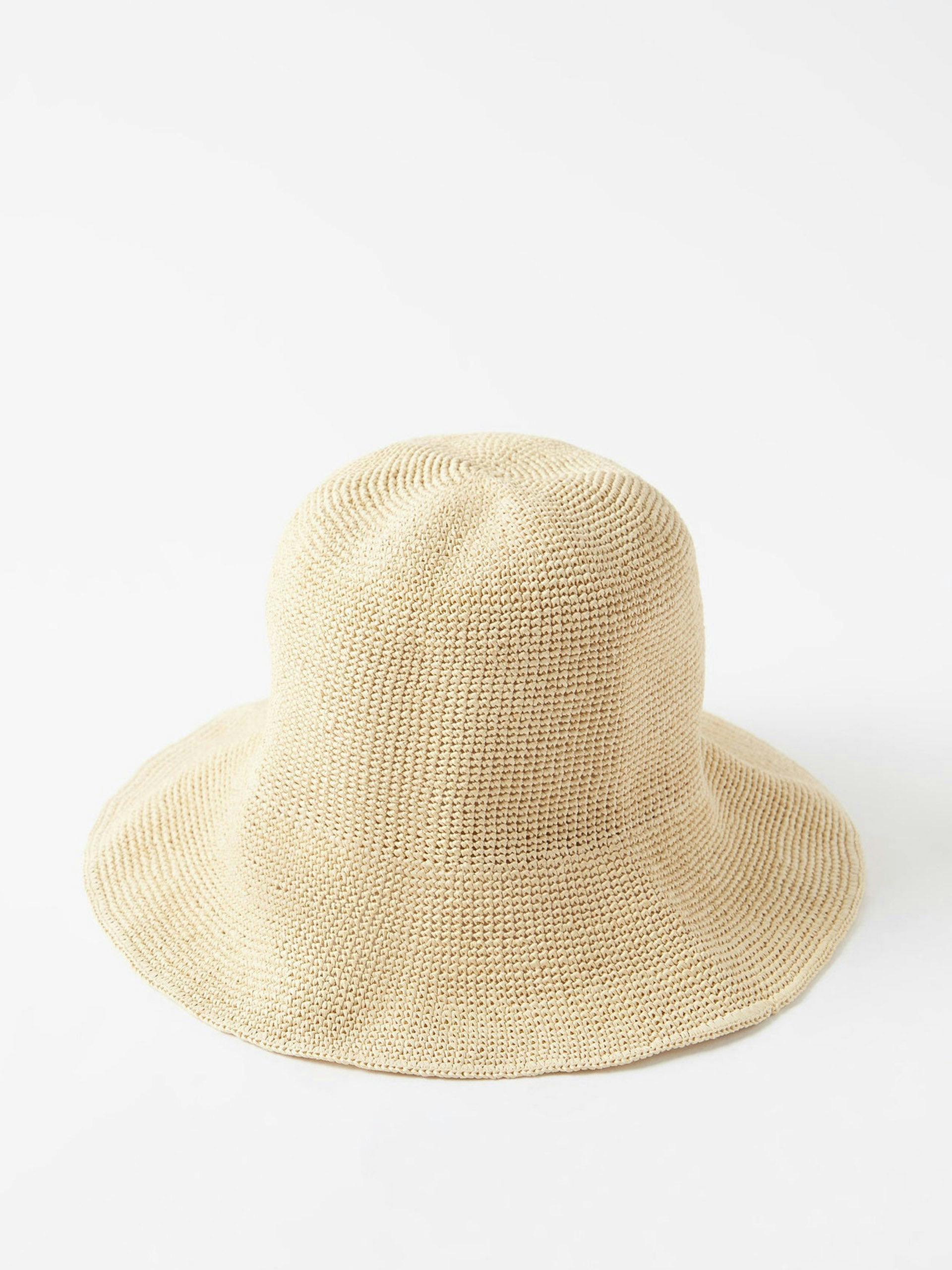 Slouched-brim raffia hat
