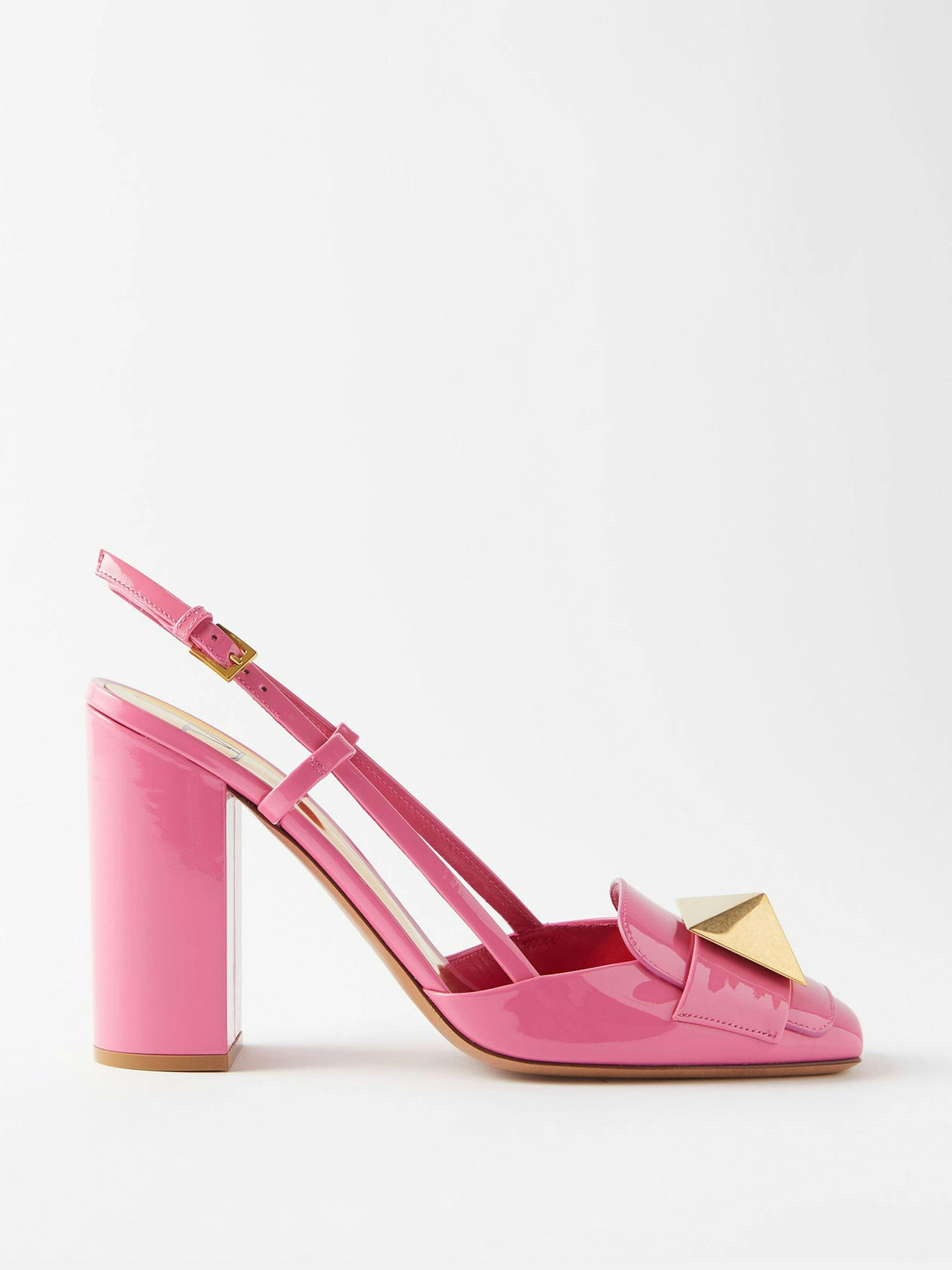 Pink heels with stud
