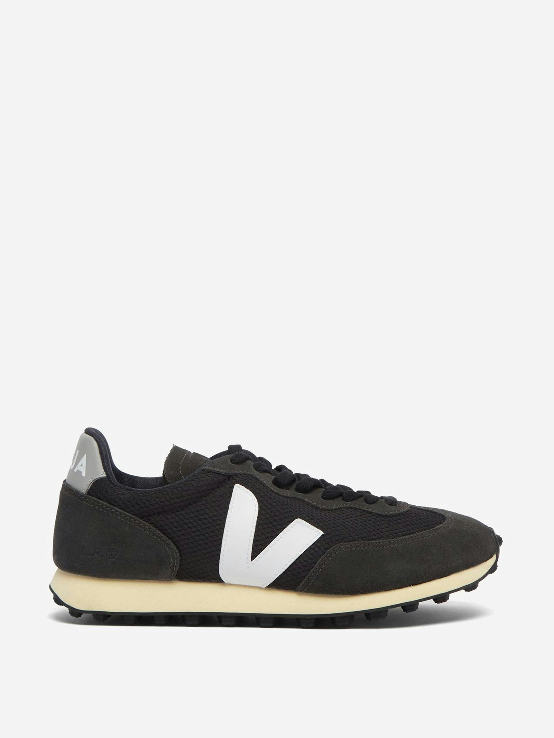 Suede-panelled mesh trainers