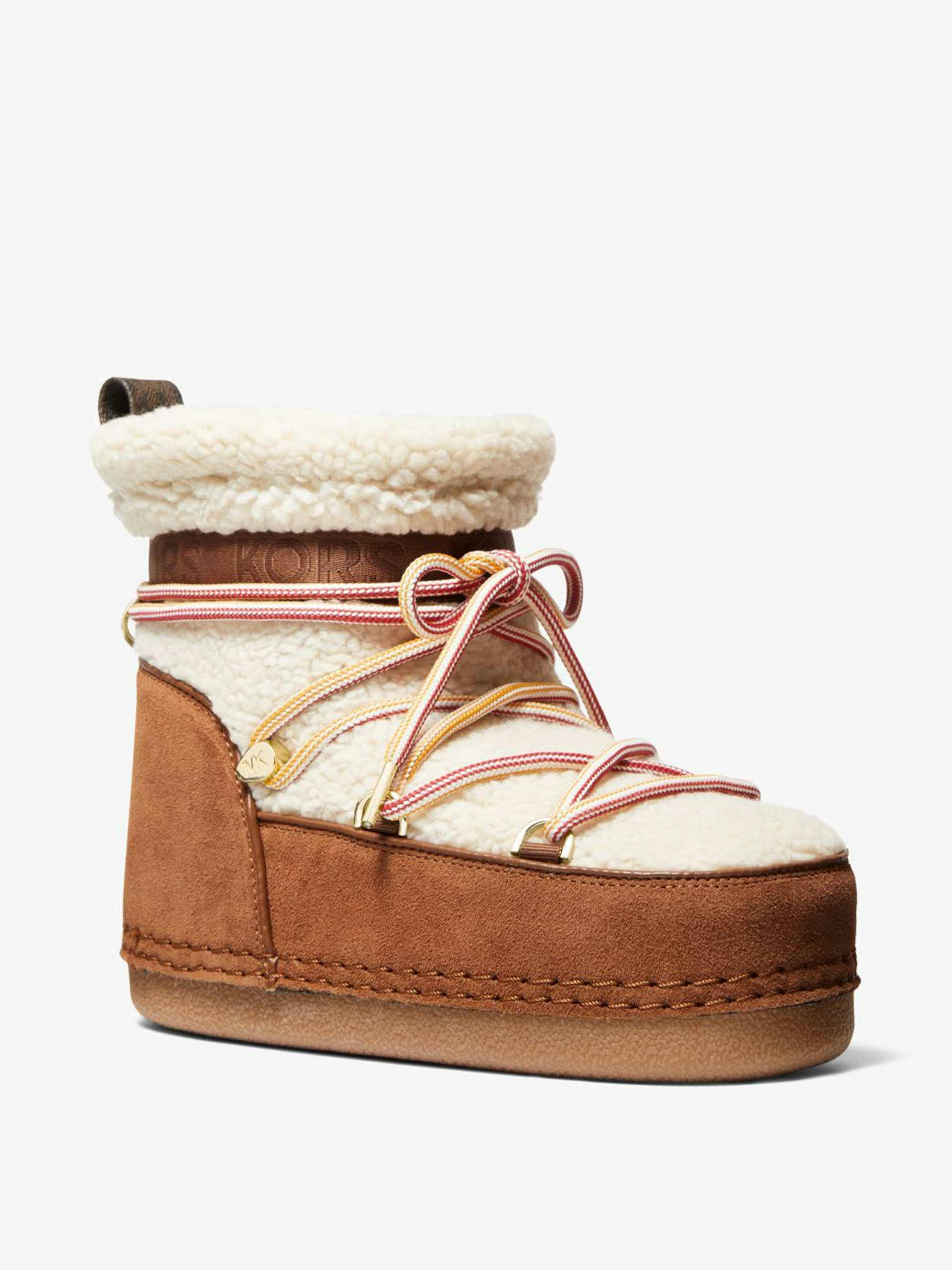Zelda sherpa and faux suede boots