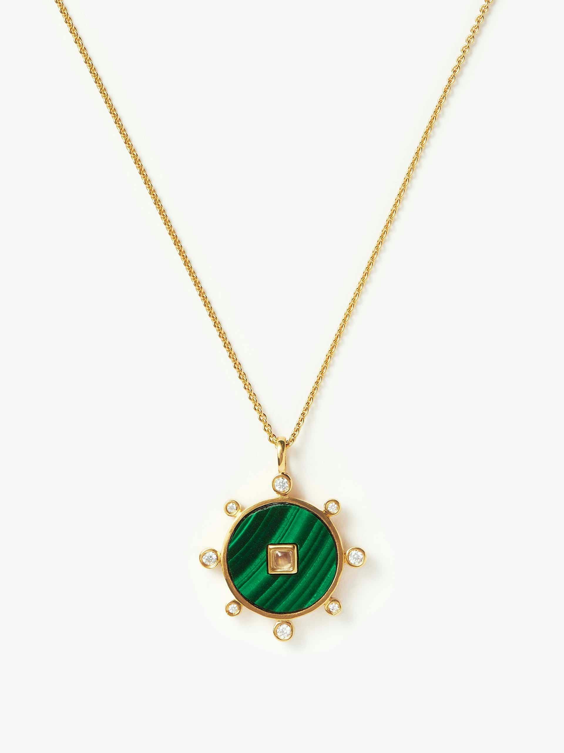 Gemstone amulet pendant necklace